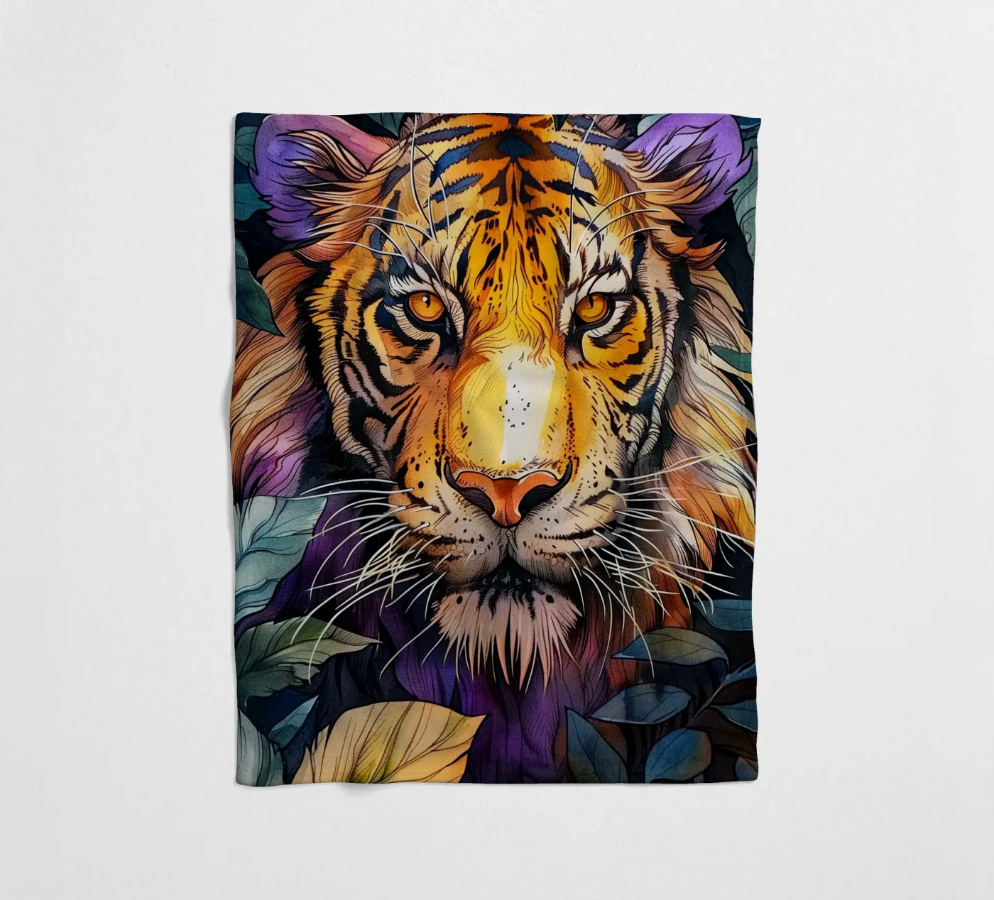 Tiger Fleecedecke von Lionmixart