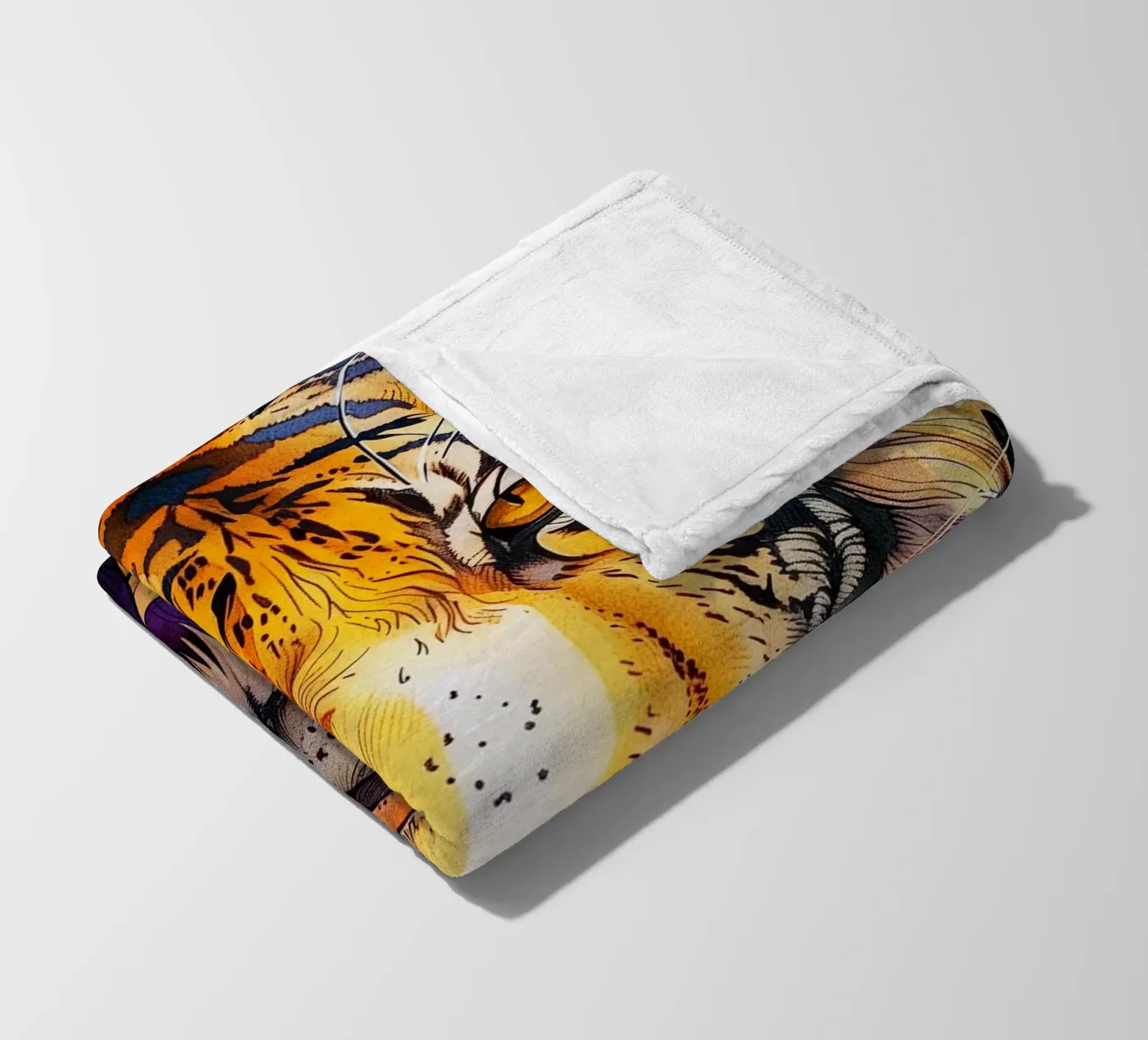 Tiger Fleecedecke von Lionmixart