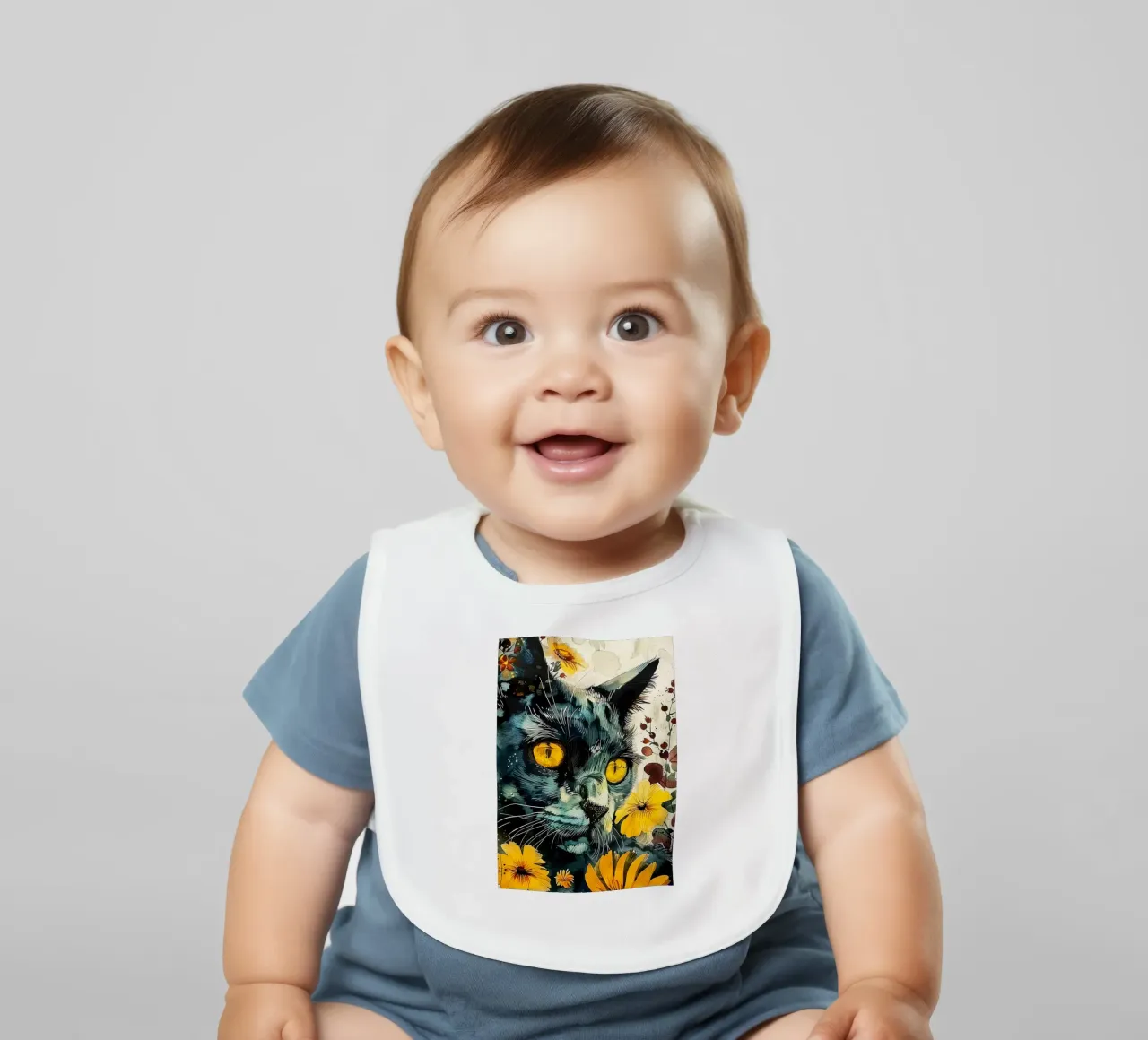 Gatto nero bavaglino da Lionmixart