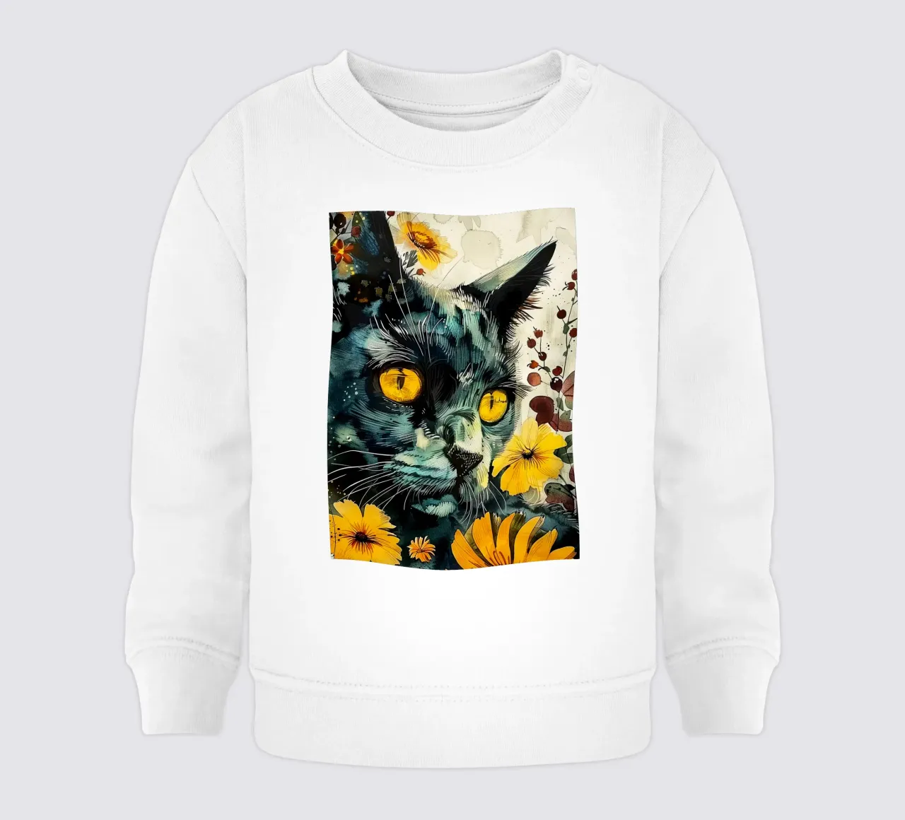 Gatto nero felpa neonato da Lionmixart