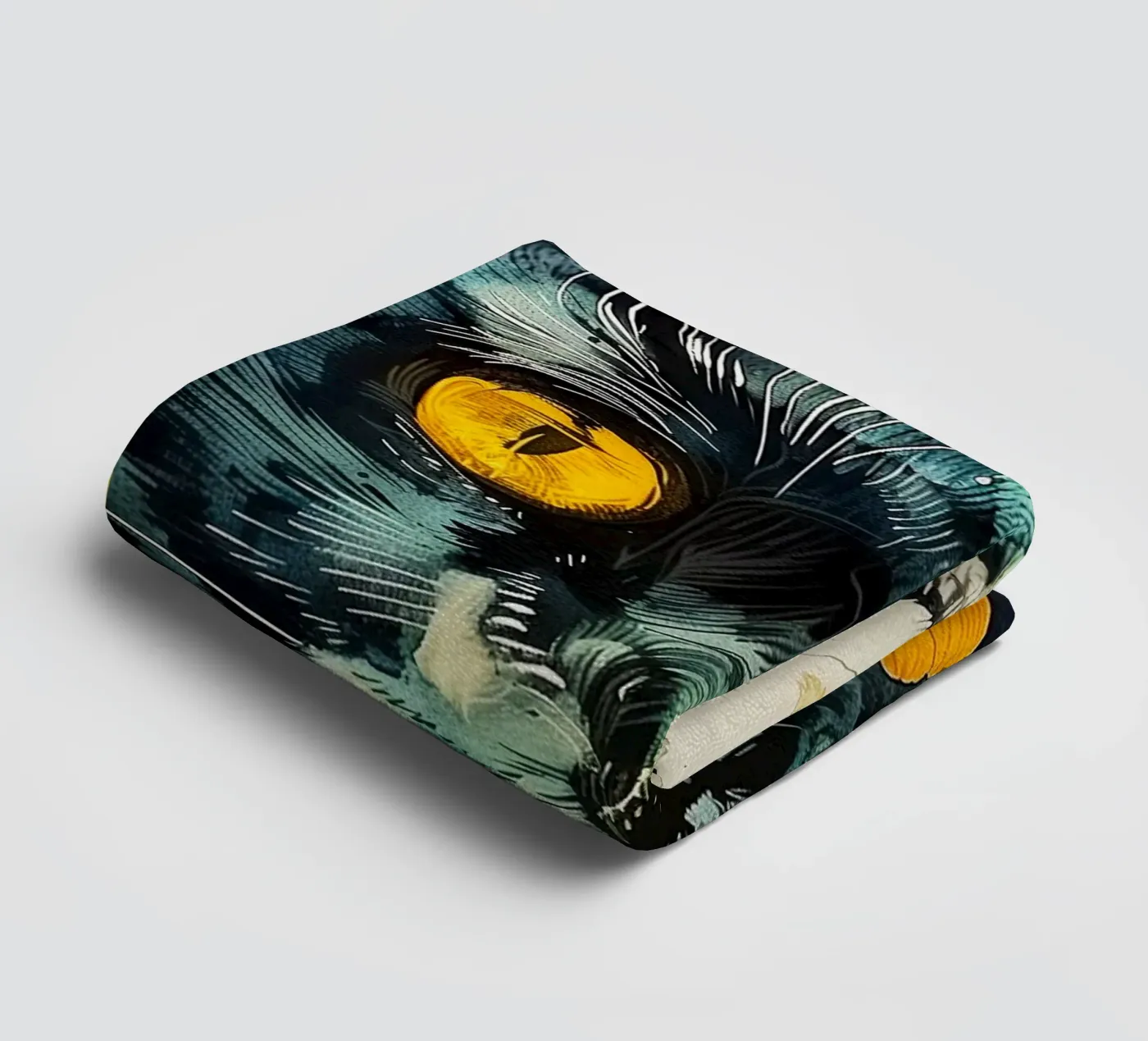 Black cat towel by Lionmixart