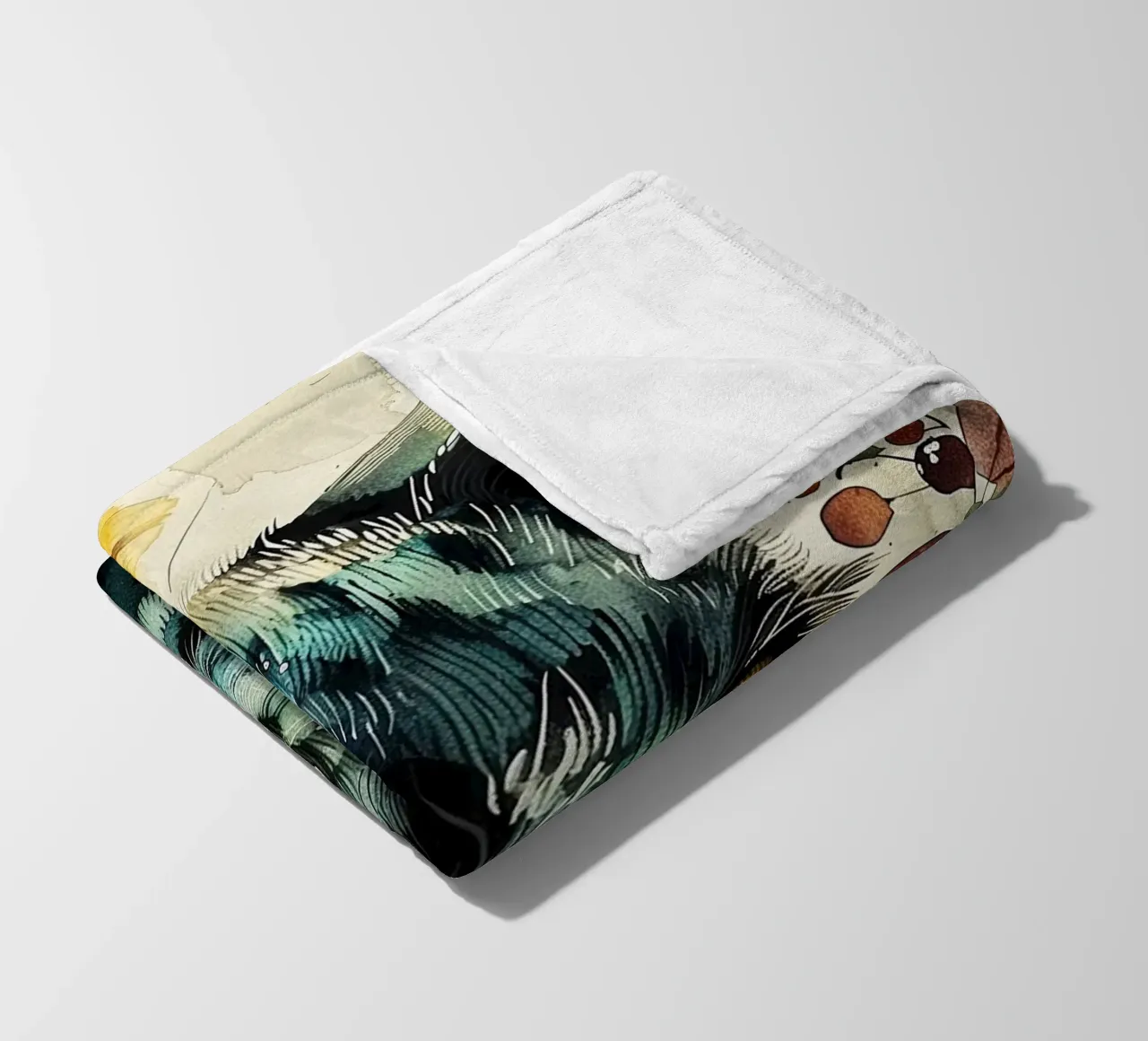 Schwarze Katze Fleecedecke von Lionmixart