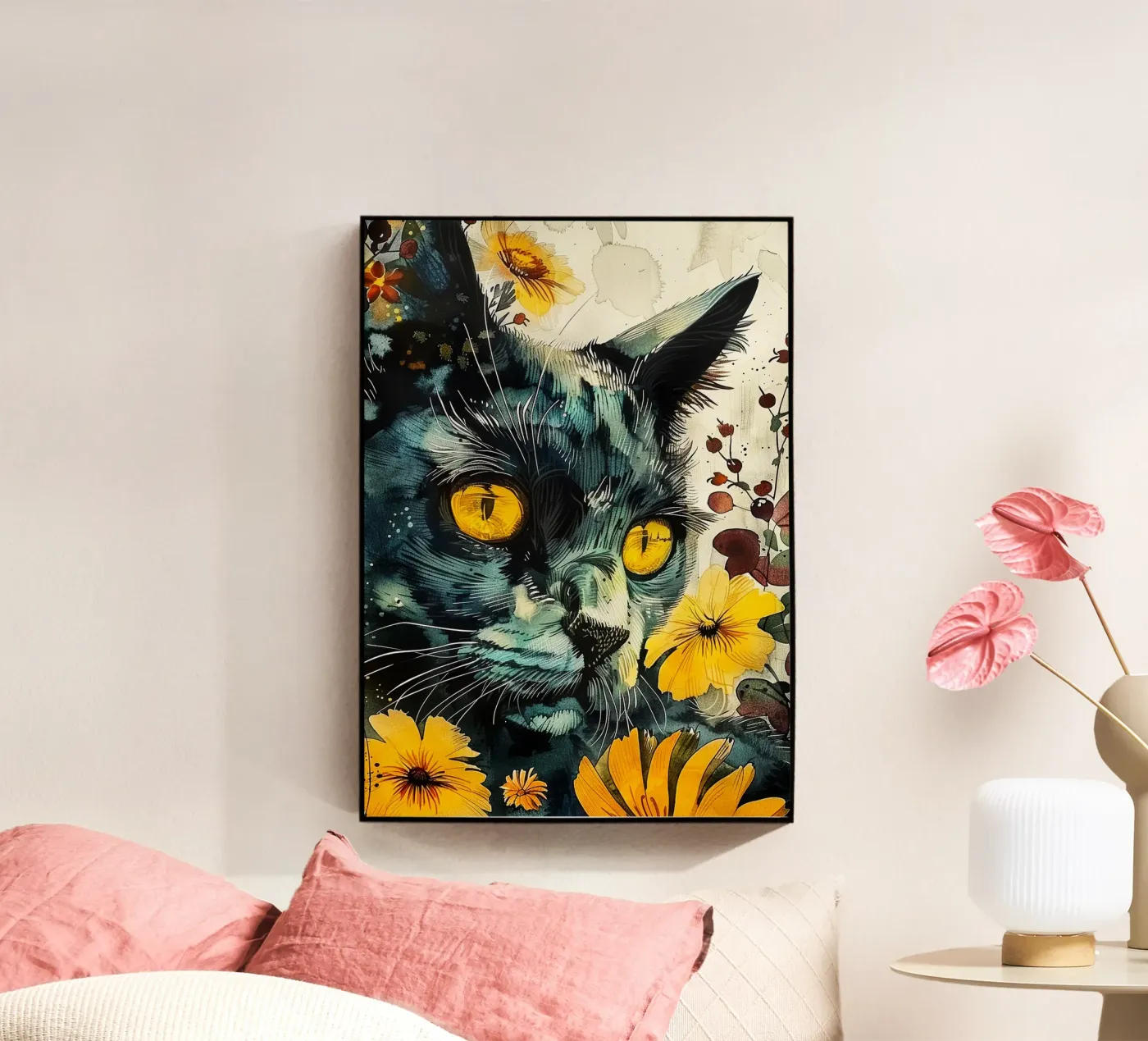 Chat noir plexiglas de Lionmixart