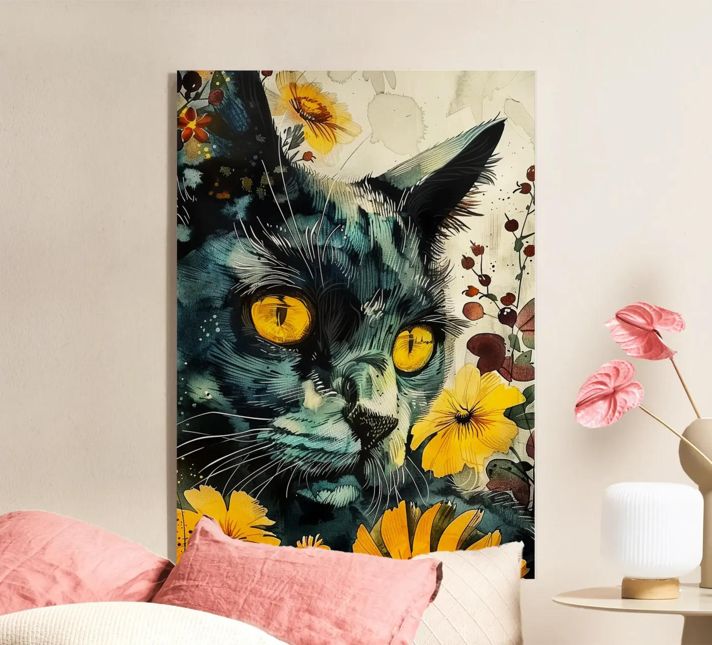 Chat noir plexiglas de Lionmixart