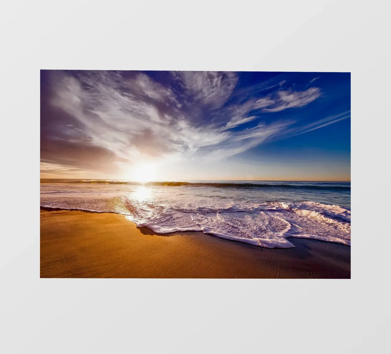 Alba Dorata sul mare pellicola backlit da PhotoVibe Decor