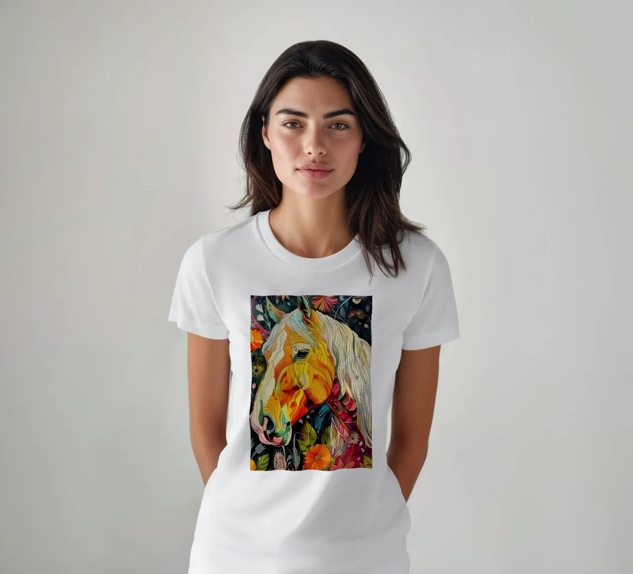 Horse t-shirt by Lionmixart