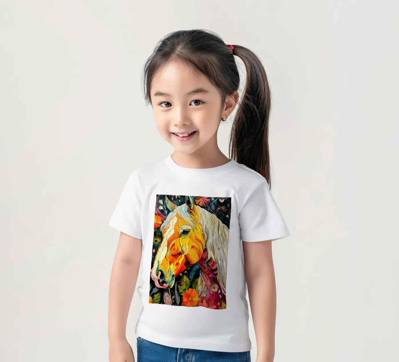 Cavallo t-shirt bambini da Lionmixart