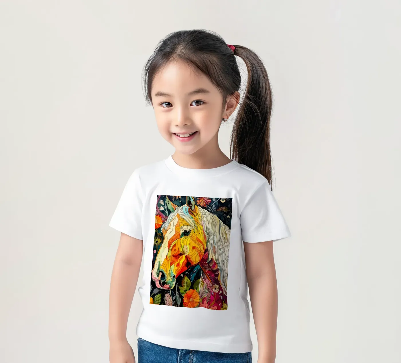 Cavallo t-shirt bambini da Lionmixart