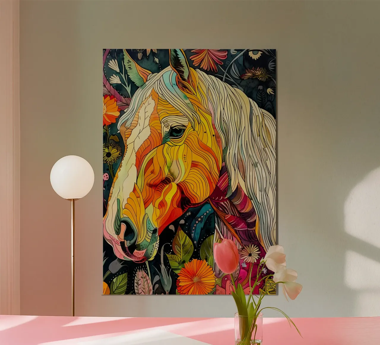 Horse alu-dibond by Lionmixart