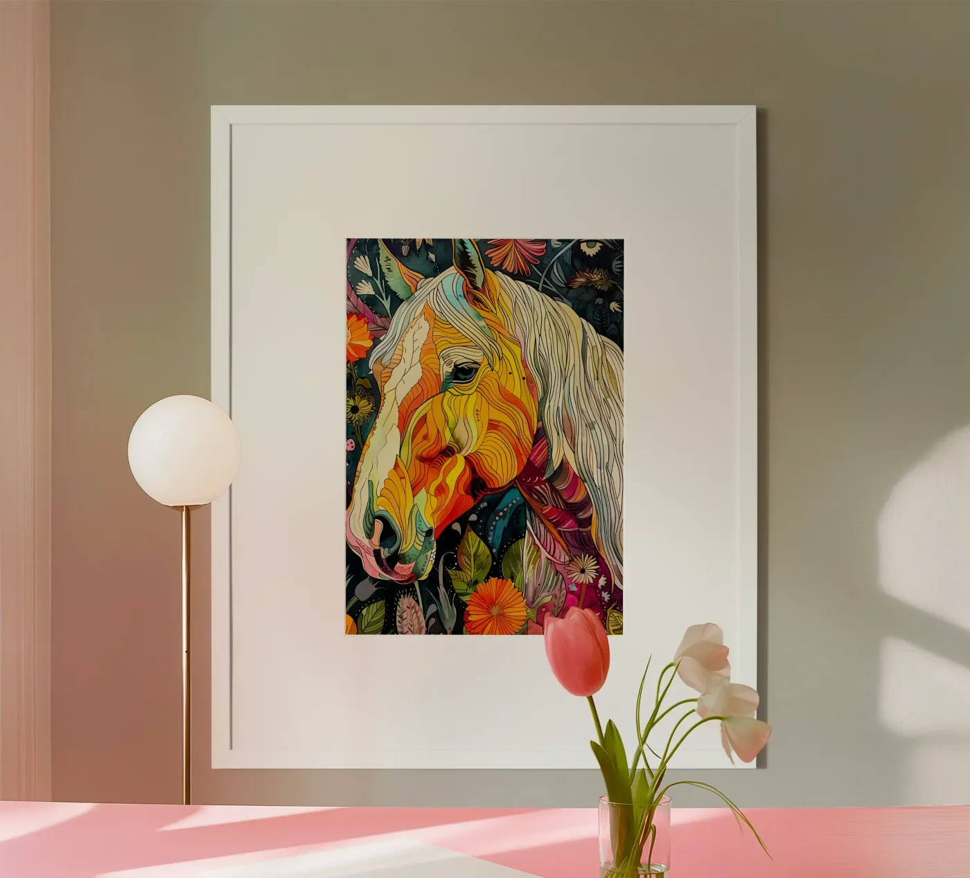 Pferd Poster von Lionmixart