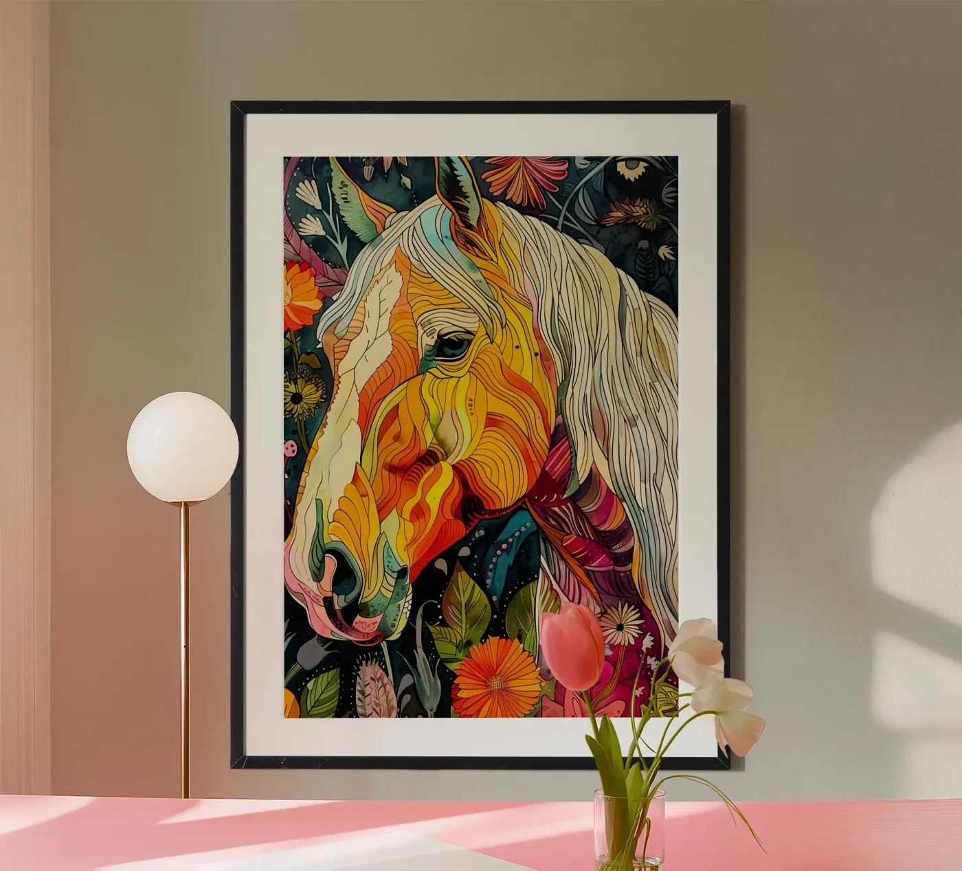 Pferd Poster von Lionmixart