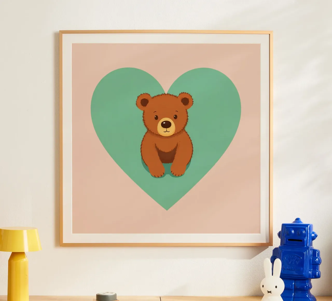 Simpatici personaggi animali giocano in tazze colorate carta hahnemühle da DesignDoodle