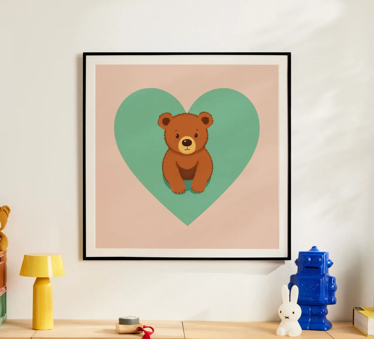 Simpatici personaggi animali giocano in tazze colorate carta hahnemühle da DesignDoodle