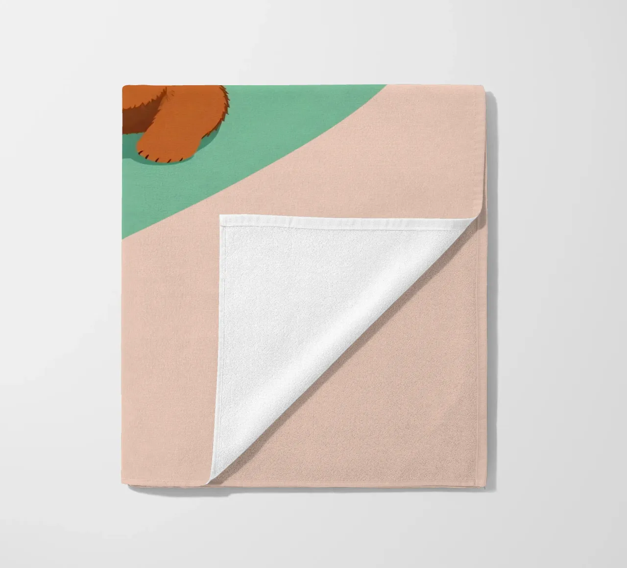 Simpatici personaggi animali giocano in tazze colorate telo mare da DesignDoodle
