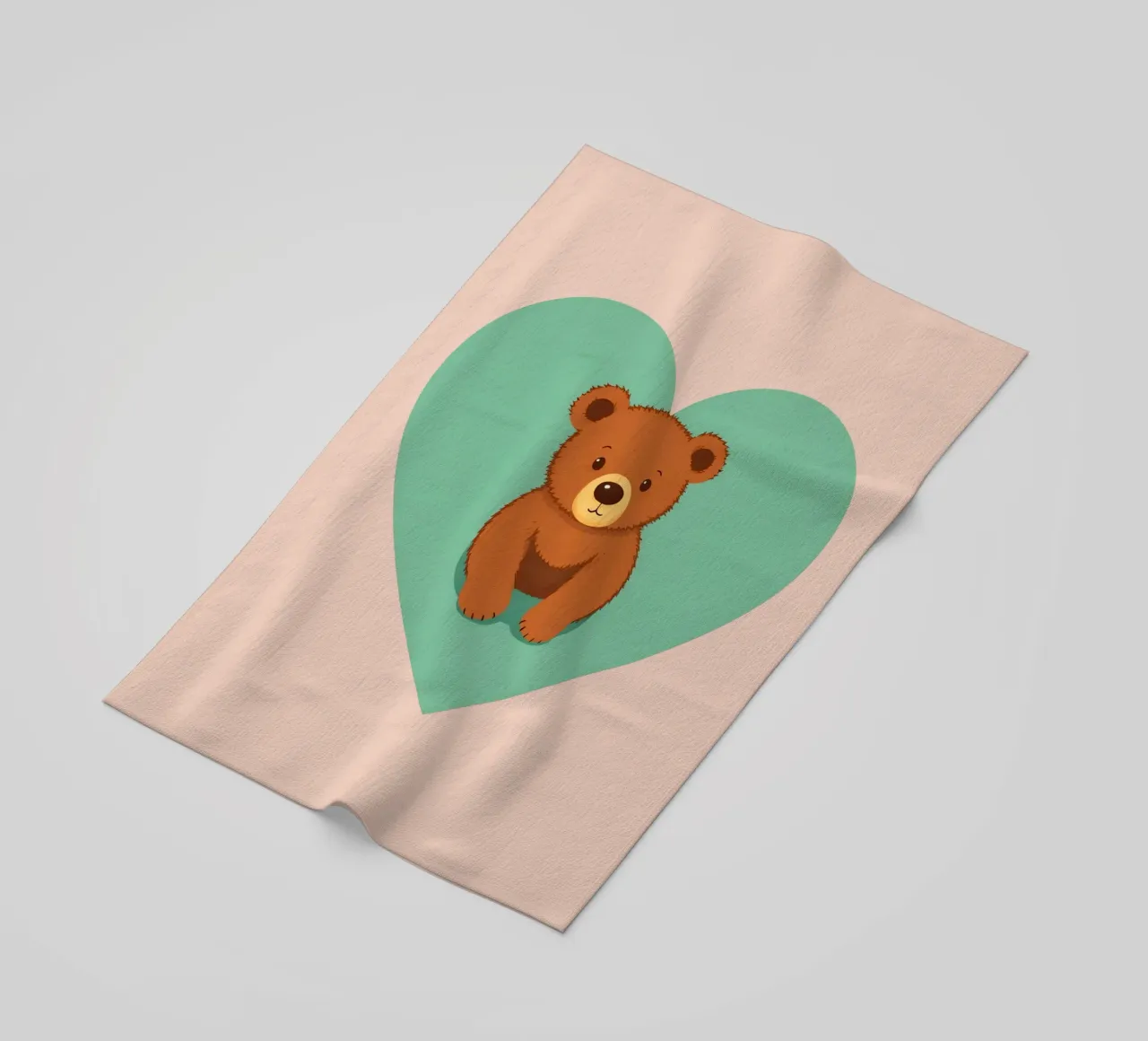 Simpatici personaggi animali giocano in tazze colorate telo mare da DesignDoodle