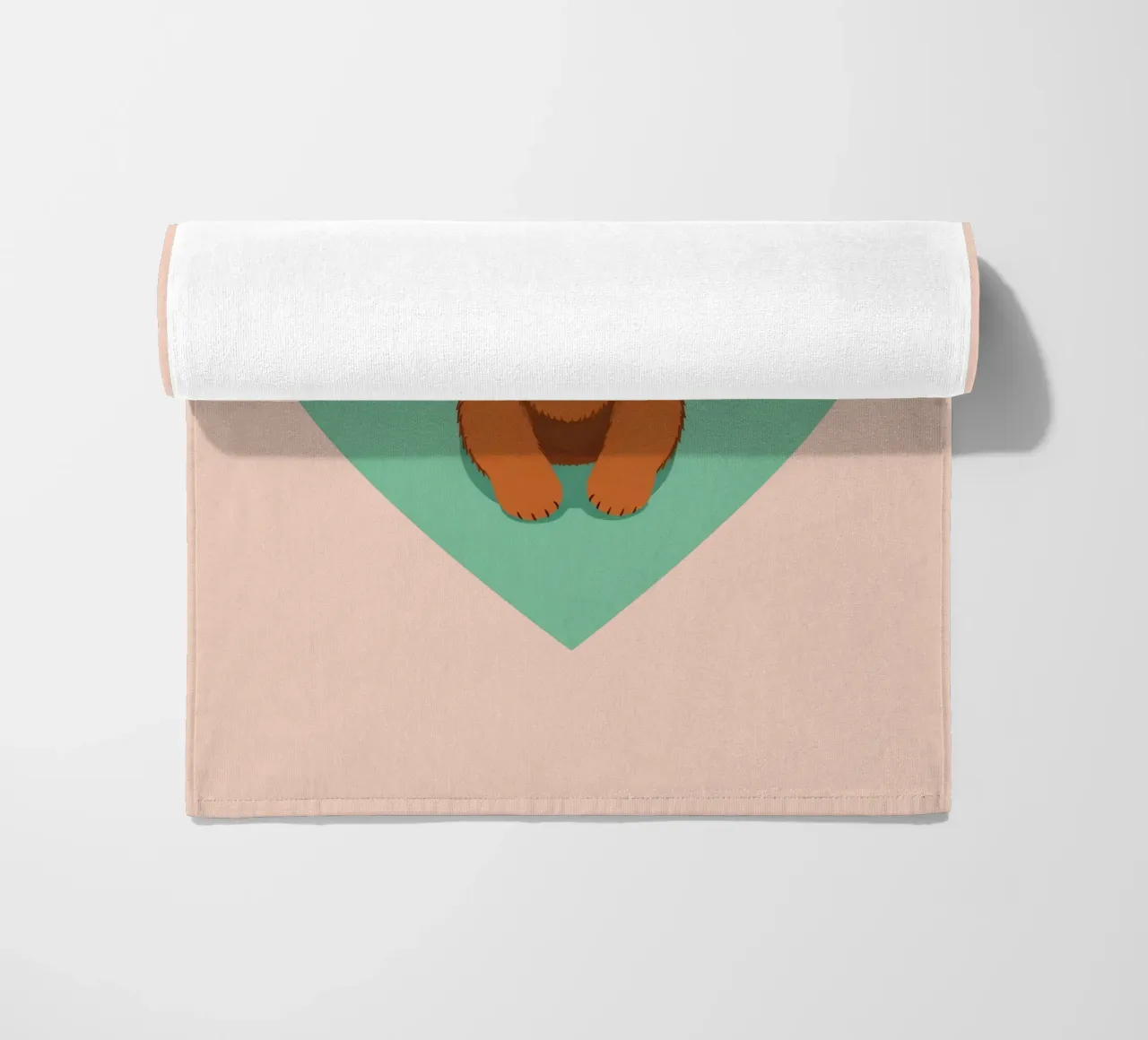 Simpatici personaggi animali giocano in tazze colorate telo mare da DesignDoodle