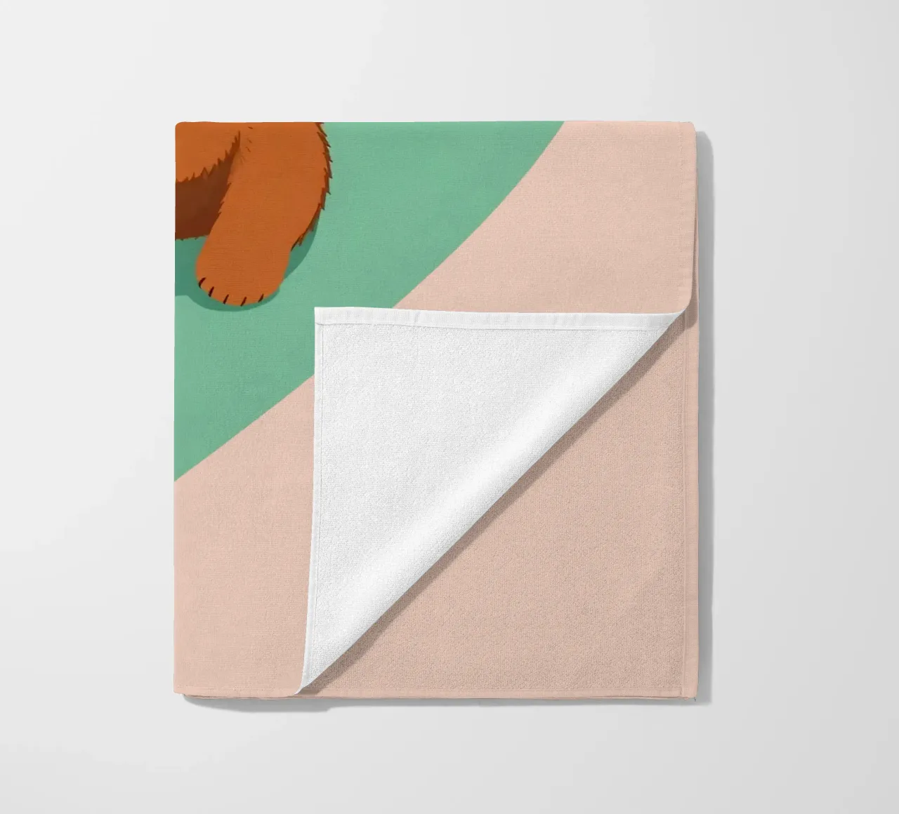 Simpatici personaggi animali giocano in tazze colorate telo mare da DesignDoodle