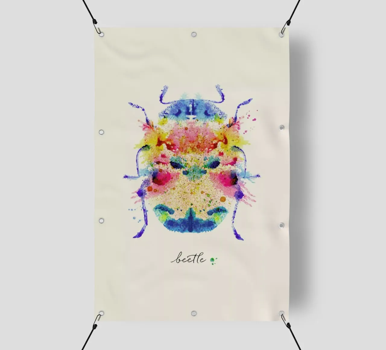 Ink Beetle Psychadelic telo in pvc da Flora & Fauna