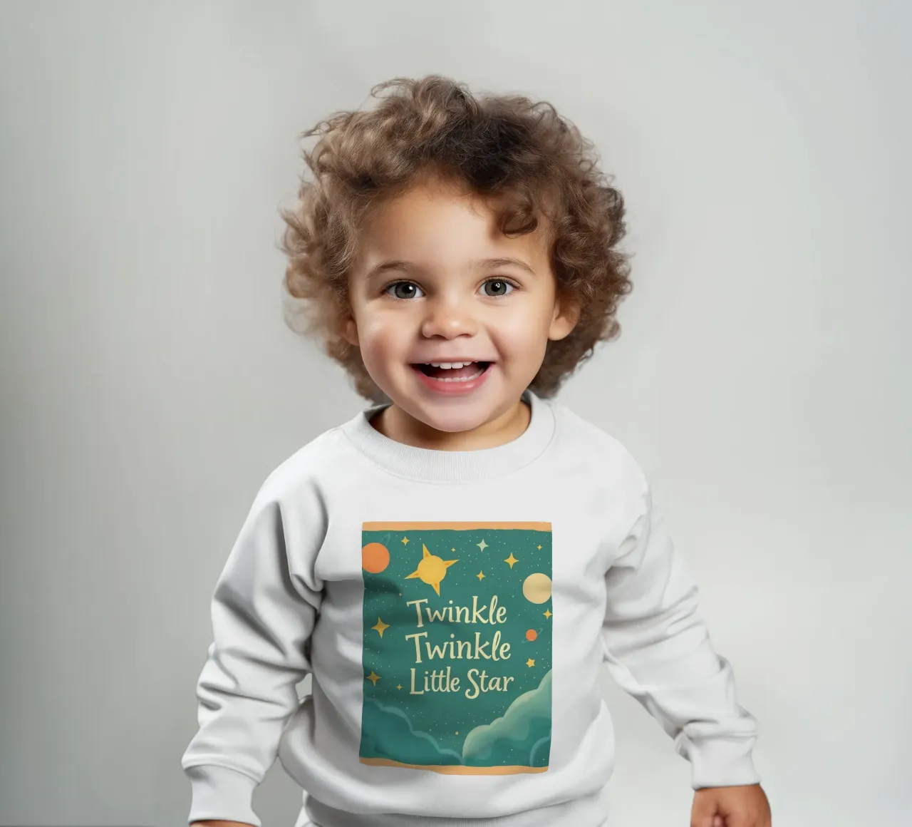 Œuvre d'art Twinkle Twinkle Little Star représentant une nuit de rêve sweat pour bébé de DesignDoodle