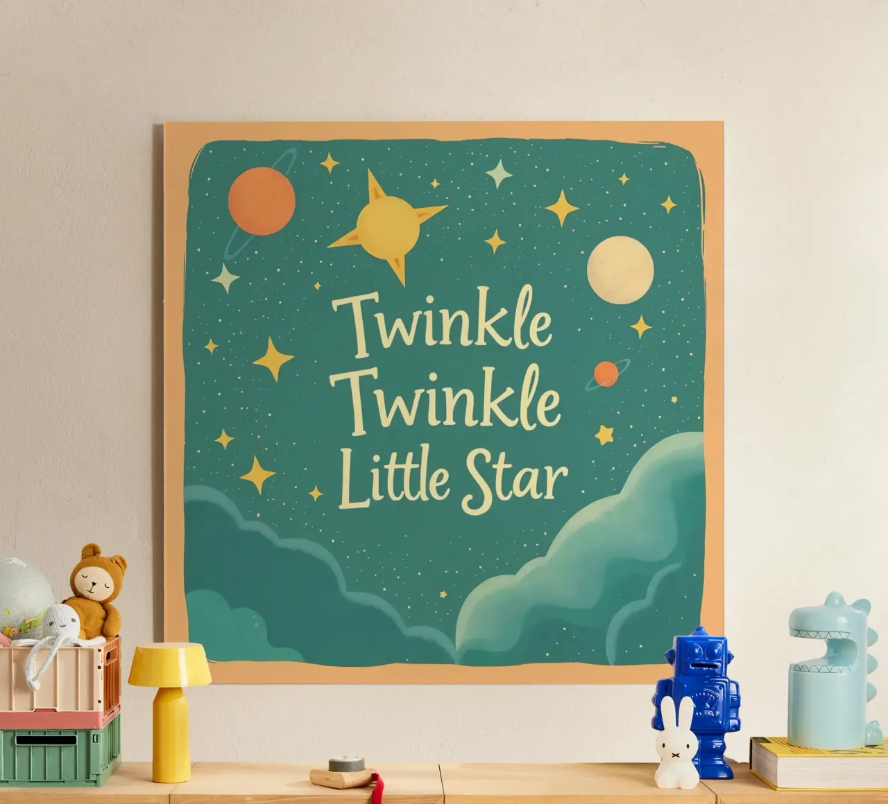 Œuvre d'art Twinkle Twinkle Little Star représentant une nuit de rêve plexiglas de DesignDoodle