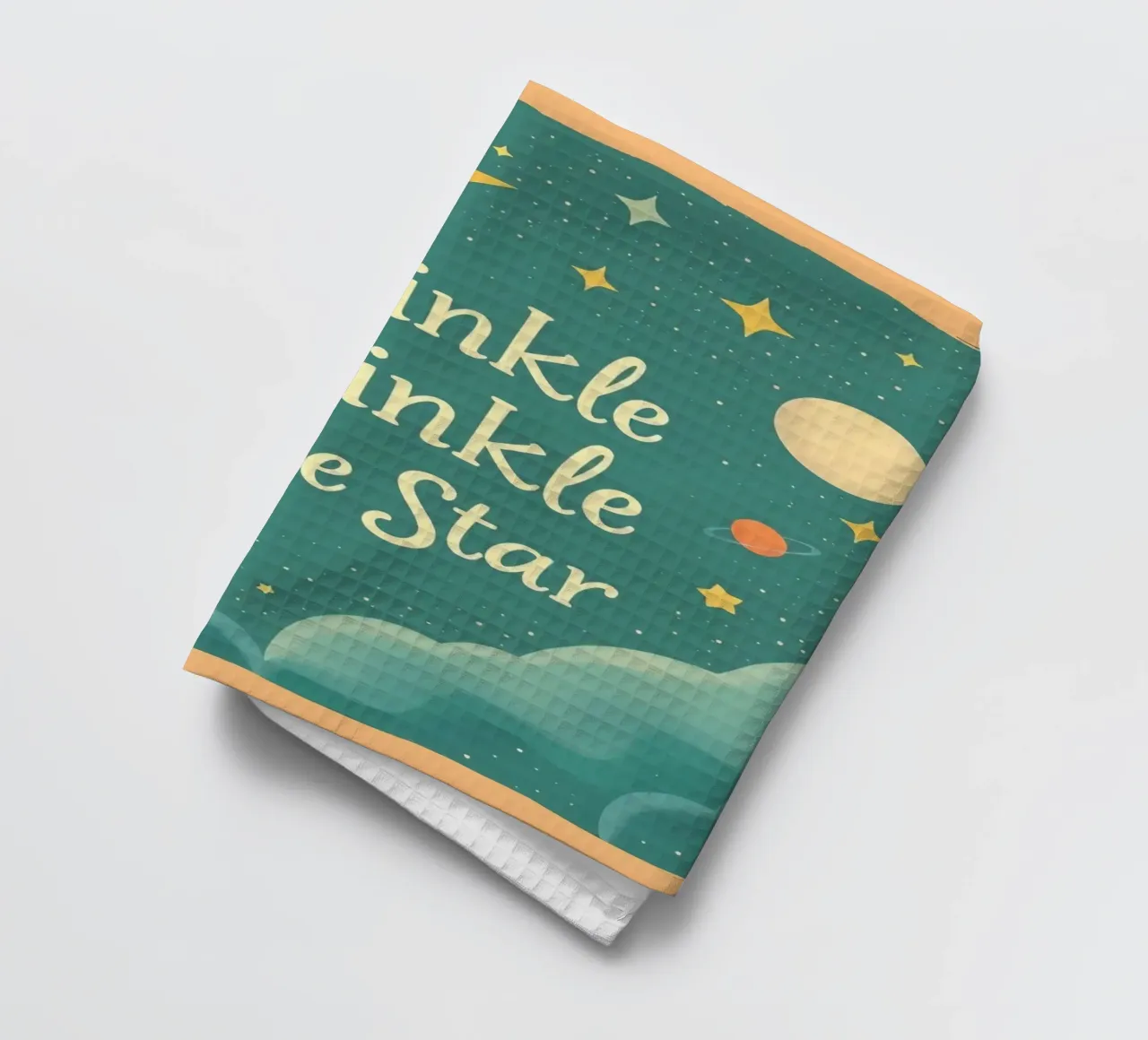 Œuvre d'art Twinkle Twinkle Little Star représentant une nuit de rêve torchon de DesignDoodle