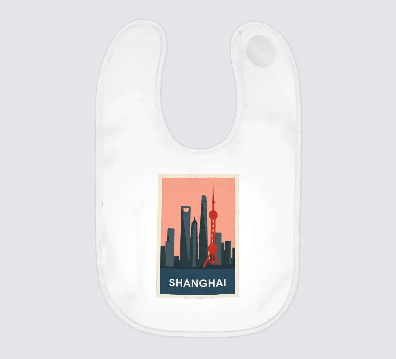 Skyline di Shanghai - La megalopoli futuristica nel vostro soggiorno bavaglino da JETLAG | affiches voyage
