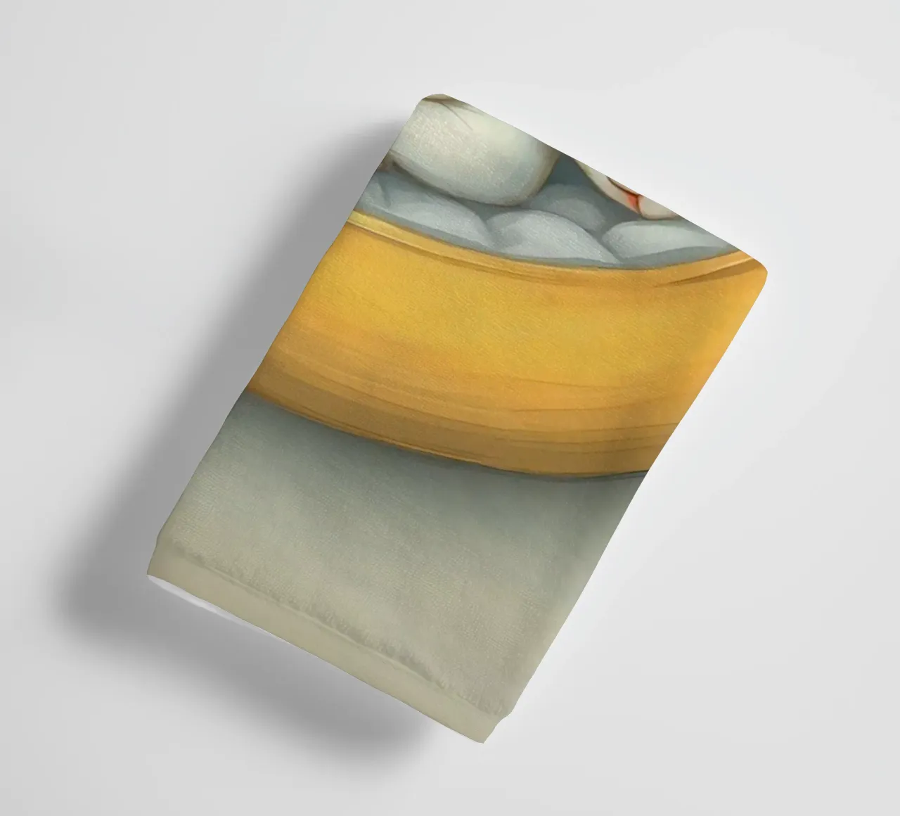 Due conigli che dormono tranquilli su una luna crescente asciugamano da bagno da DesignDoodle