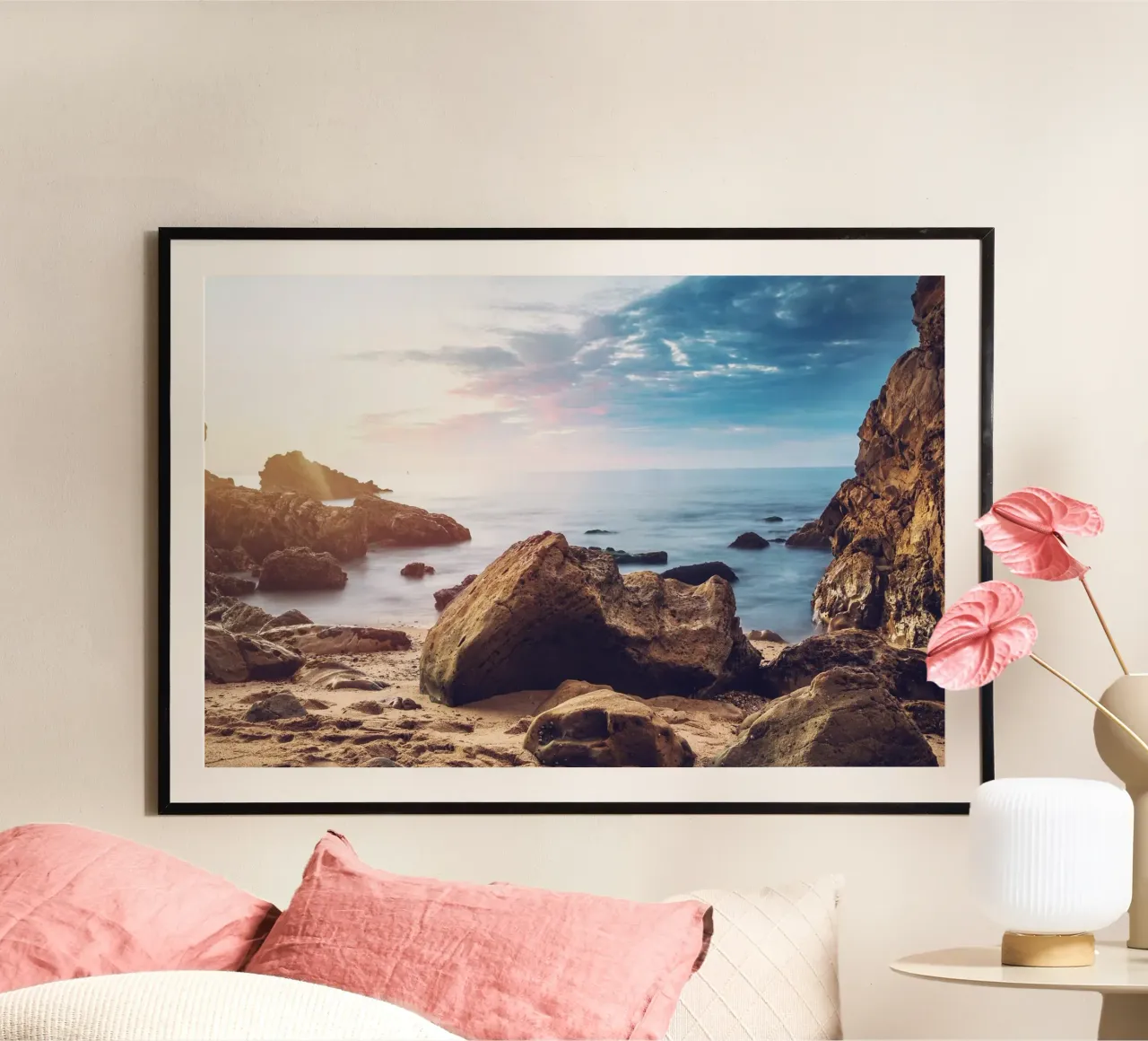Massi d'oro all'alba poster da PhotoVibe Decor