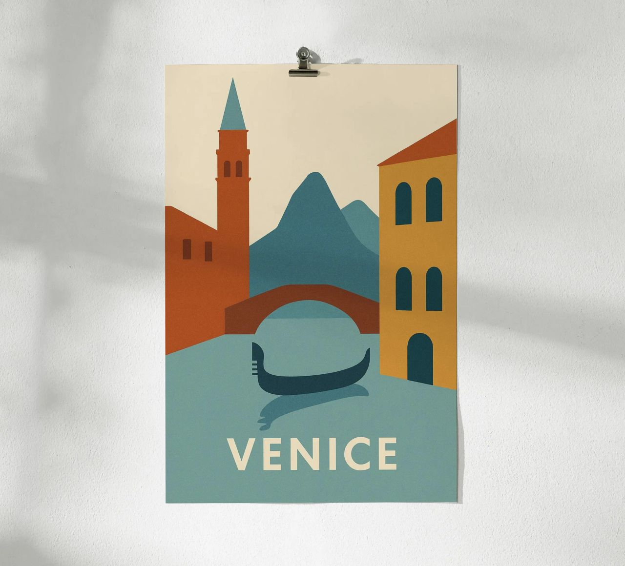 Venice - Italienische Eleganz entlang der Kanäle Poster von JETLAG | affiches voyage