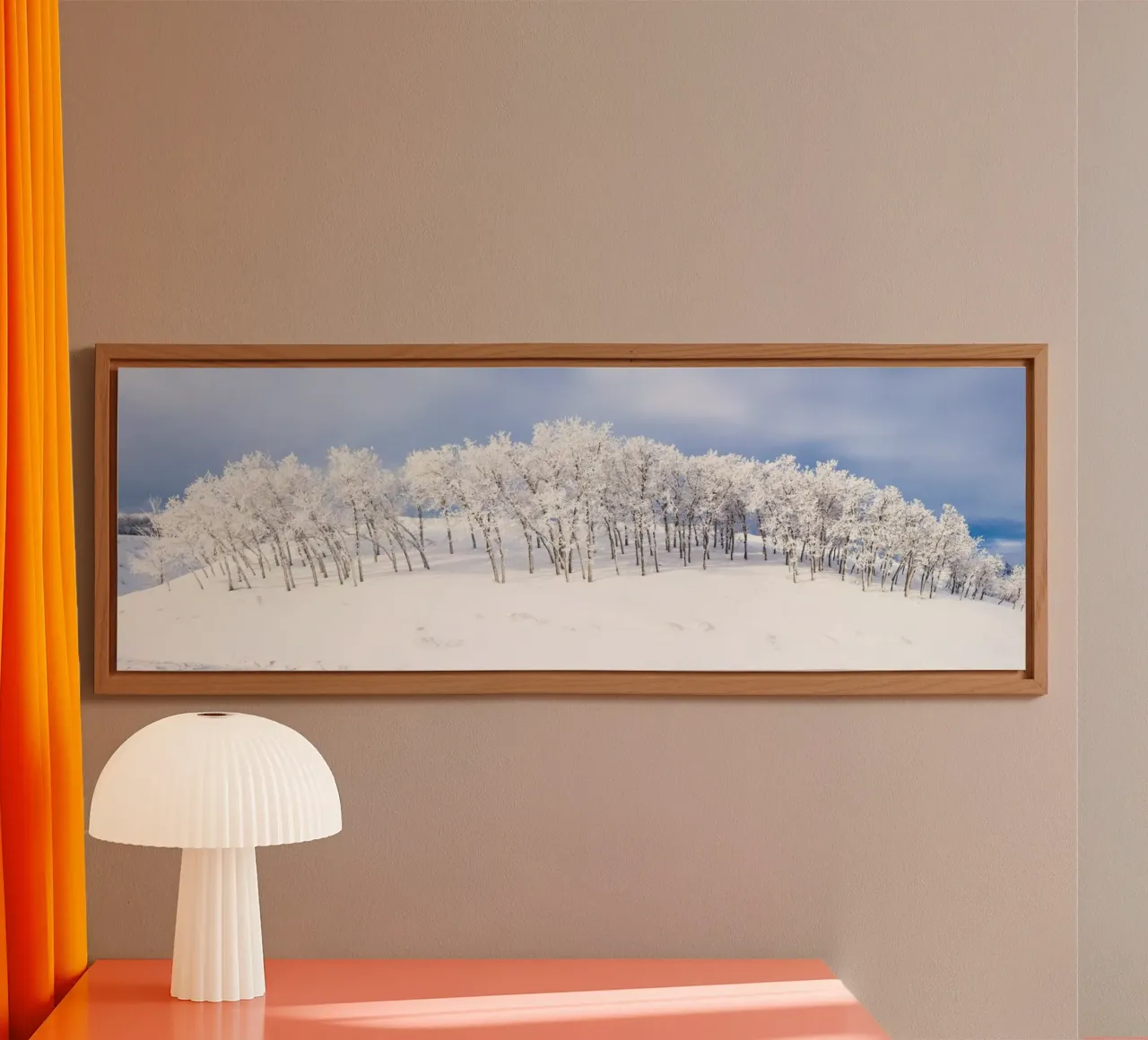 Alberi smerigliati su un pendio invernale alluminio dibond da PhotoVibe Decor