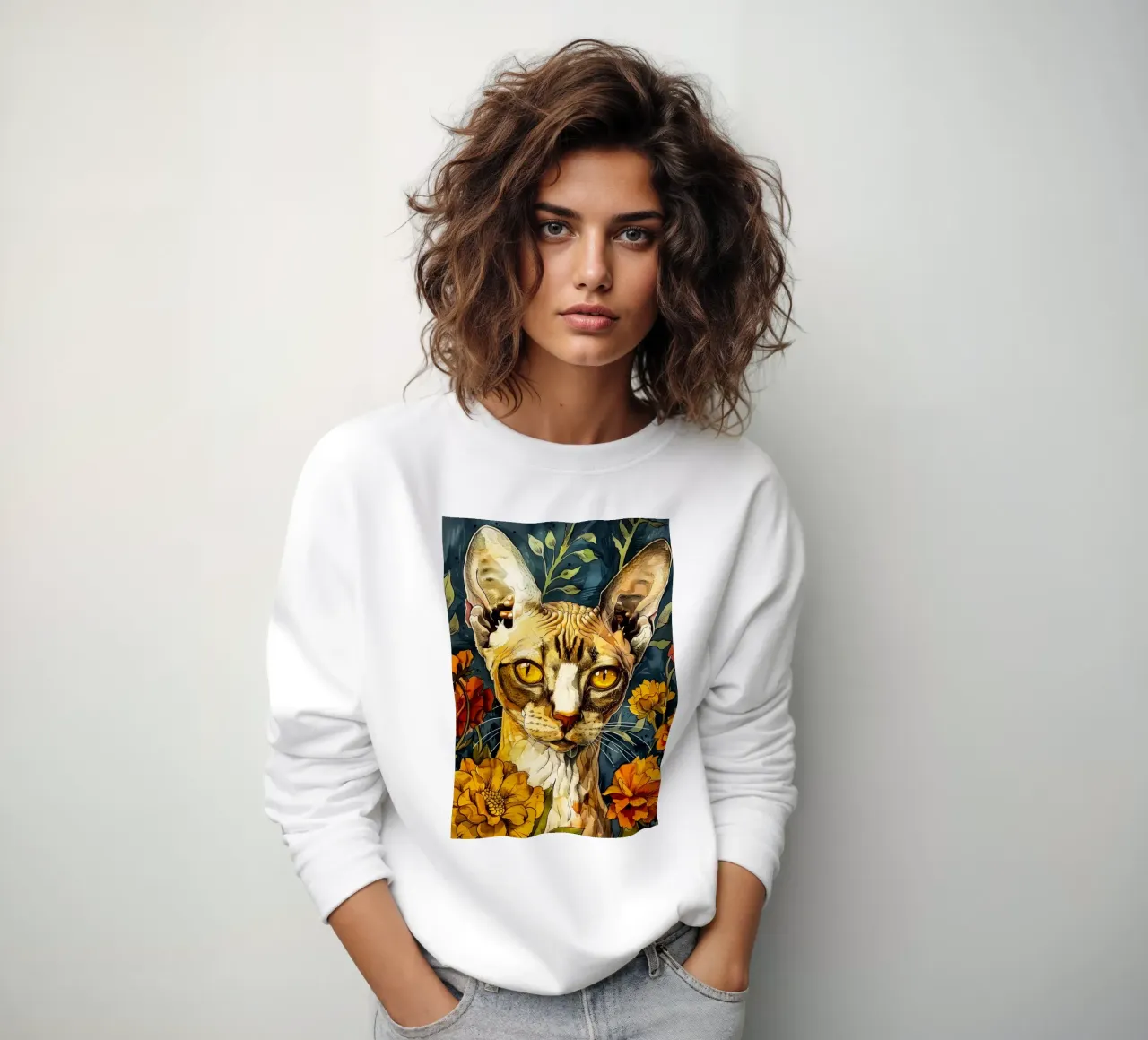 Giglio di gatto felpa da Lionmixart