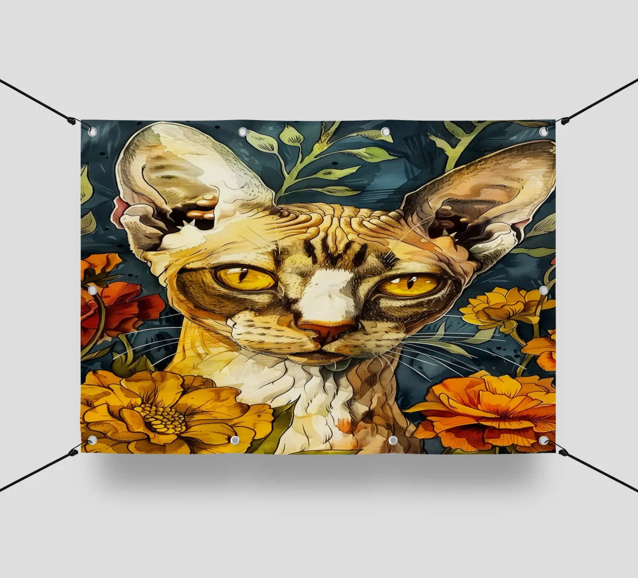 Giglio di gatto telo in pvc da Lionmixart