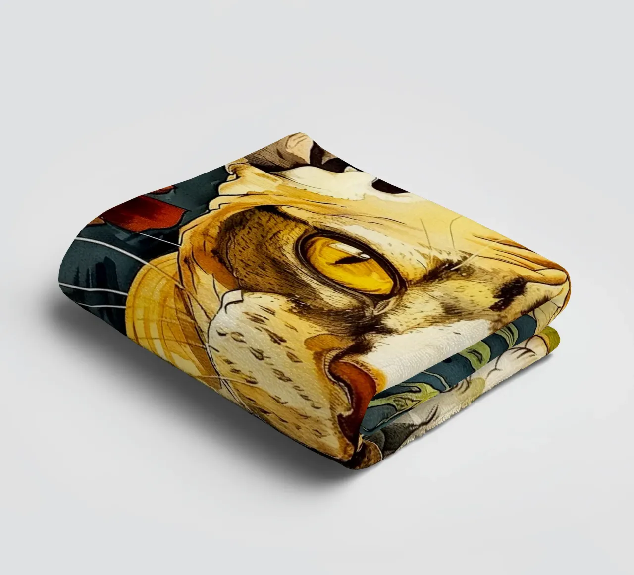 Cat Lily towel by Lionmixart