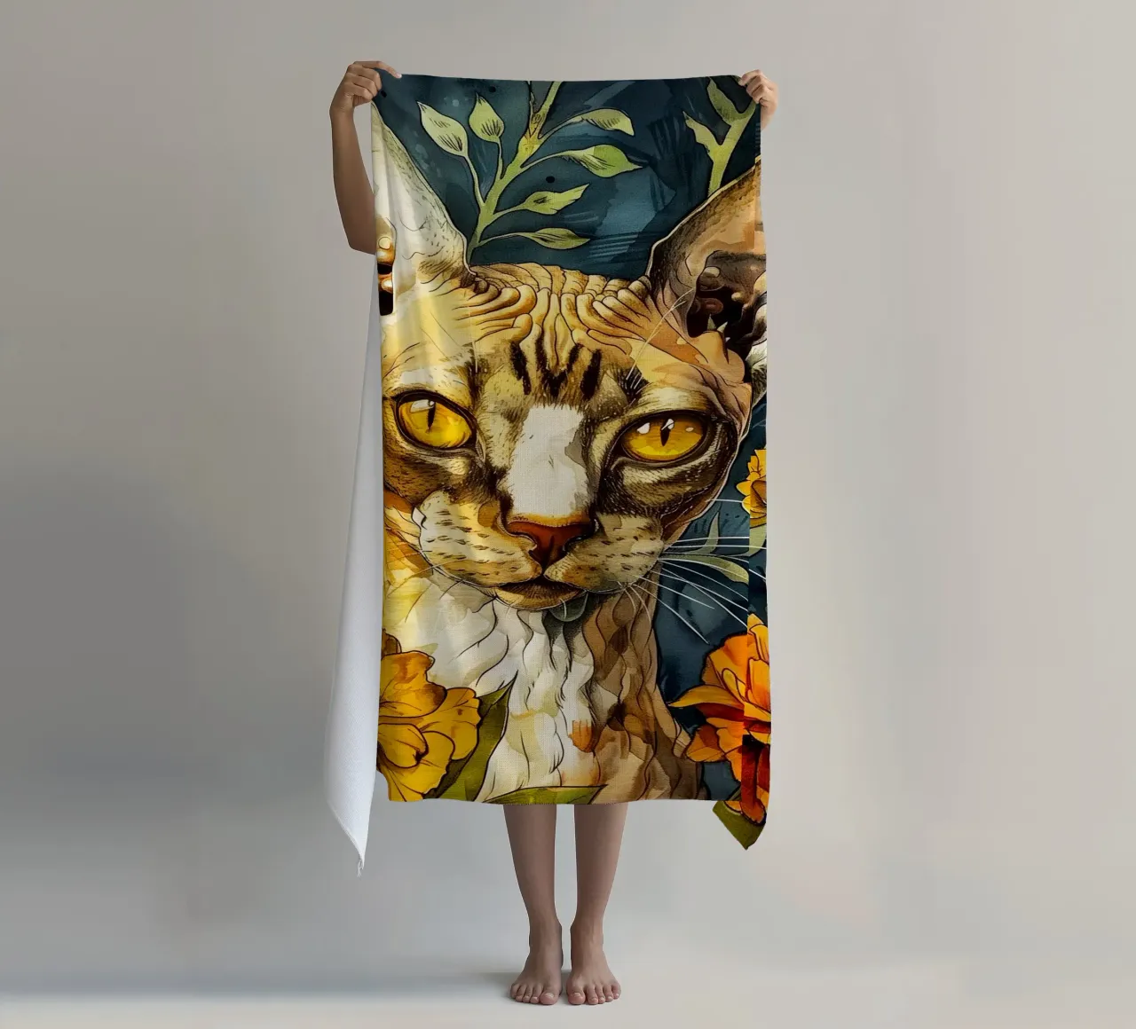 Giglio di gatto telo mare da Lionmixart