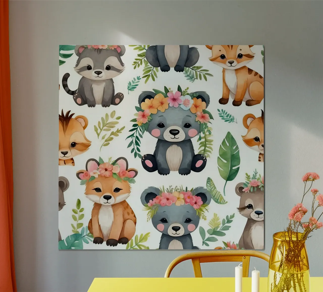 Simpáticas ilustraciones de animales como osos, zorros y mapaches hahnemühle de DesignDoodle