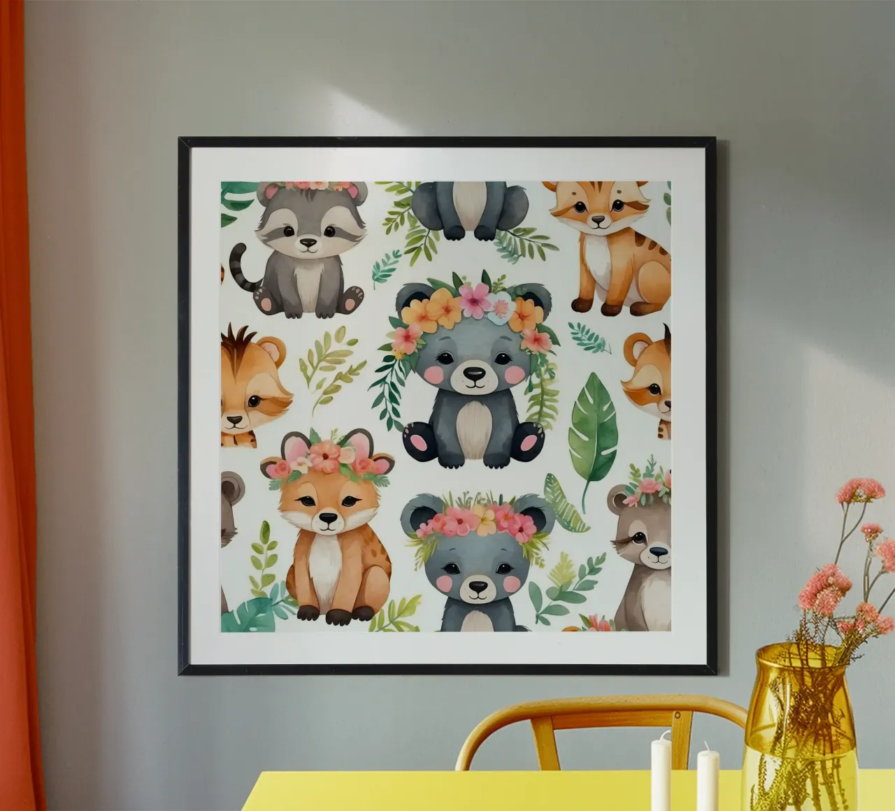 Simpáticas ilustraciones de animales como osos, zorros y mapaches hahnemühle de DesignDoodle