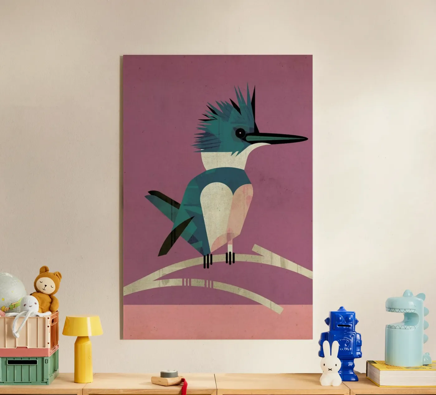 Kingfisher acryl van Dieter Braun