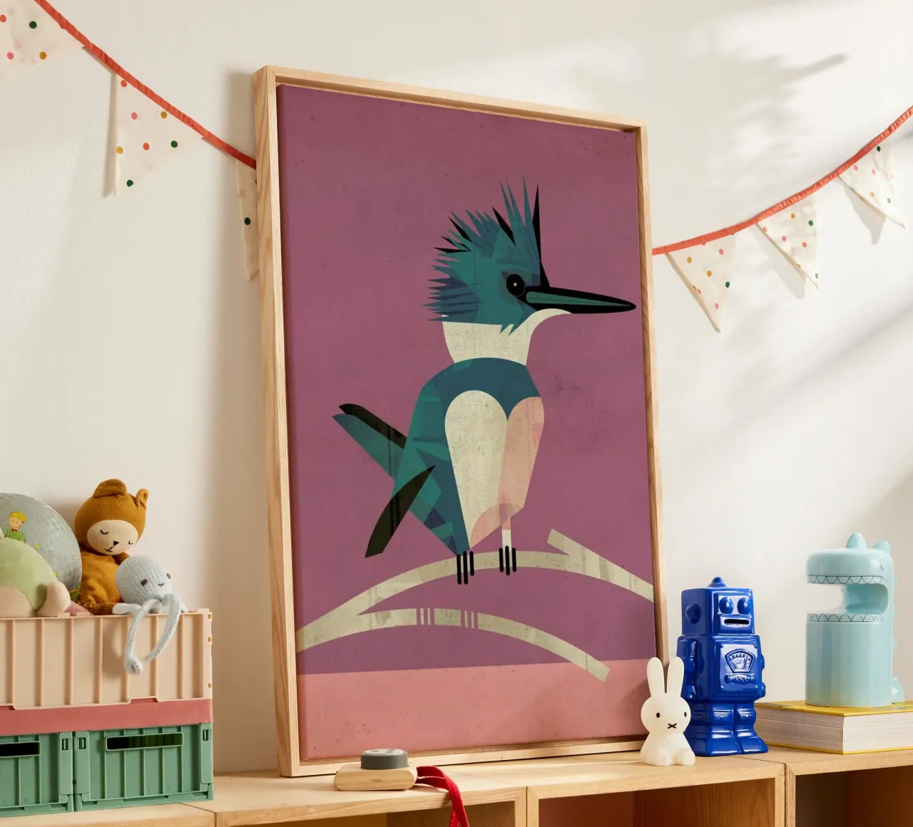 Kingfisher tela con Cornice a cassetta da Dieter Braun