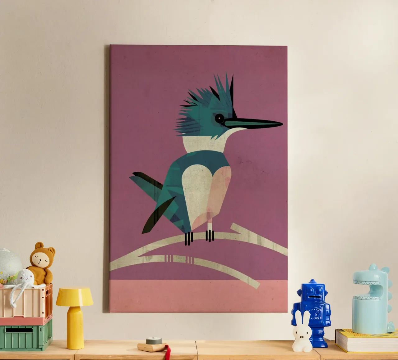 Kingfisher tela con Cornice a cassetta da Dieter Braun