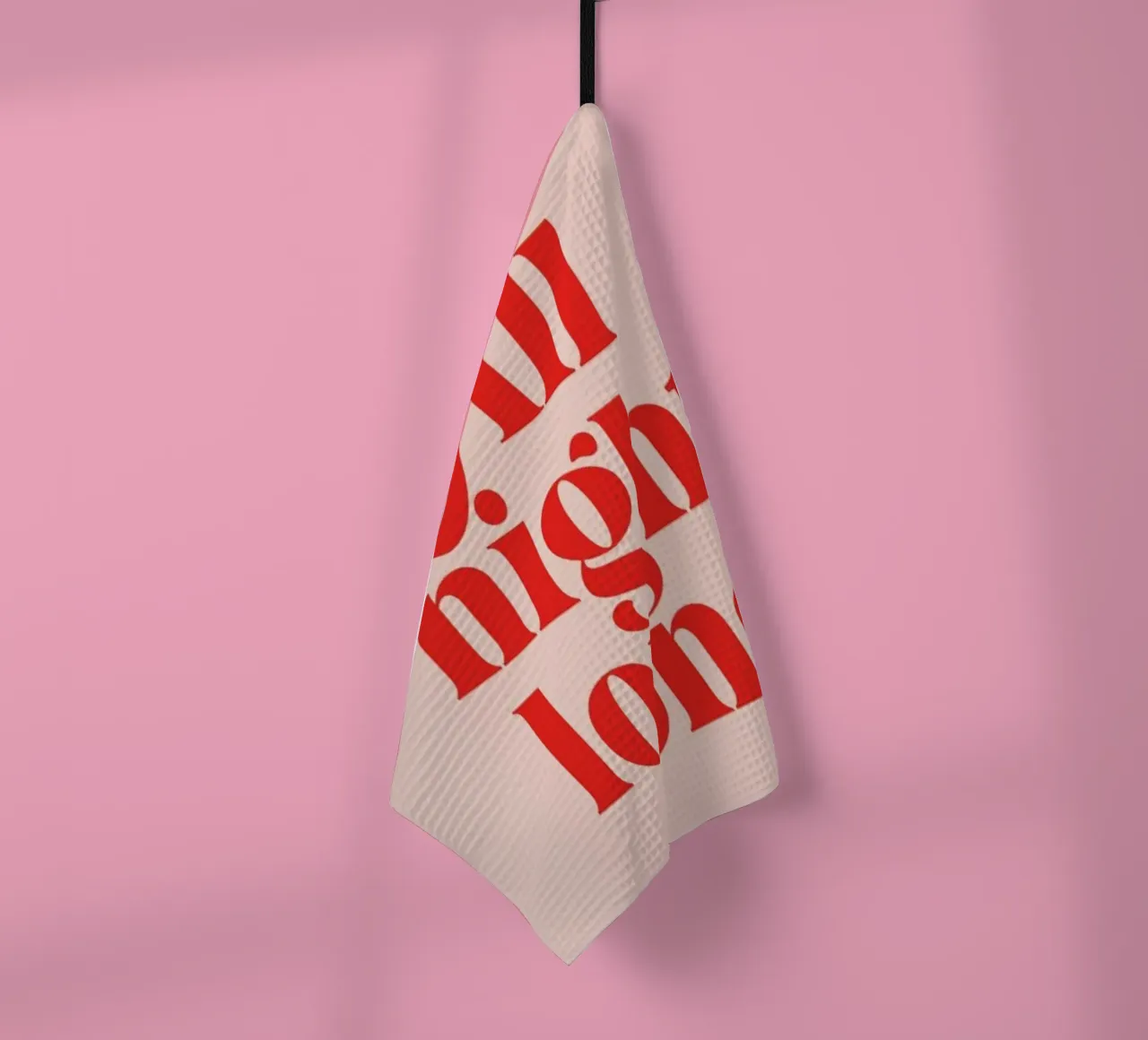 All Night Long Pink torchon de Trabolt Design