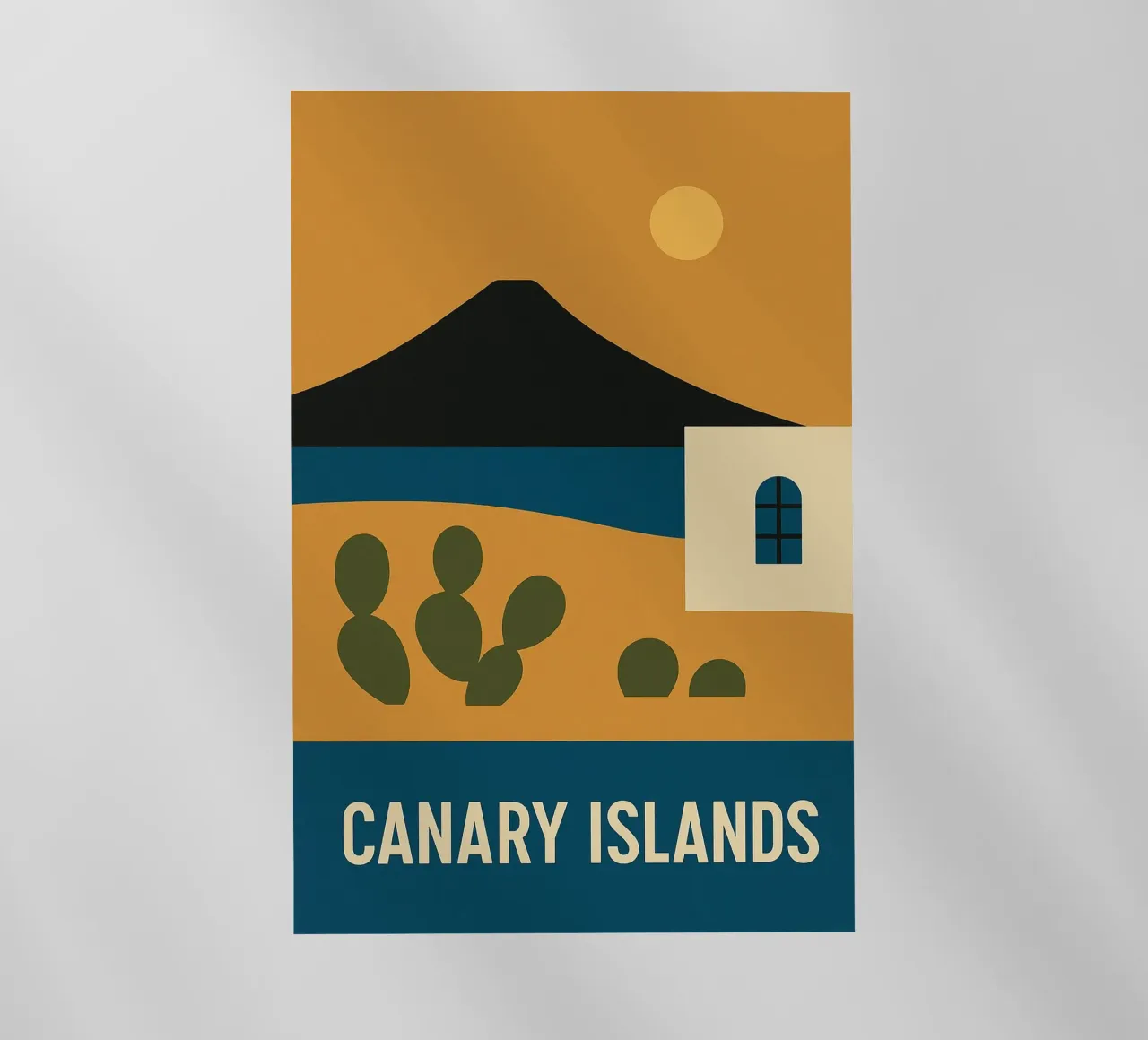Isole Canarie - Fuga vulcanica in un poster di design pellicola backlit da JETLAG | affiches voyage