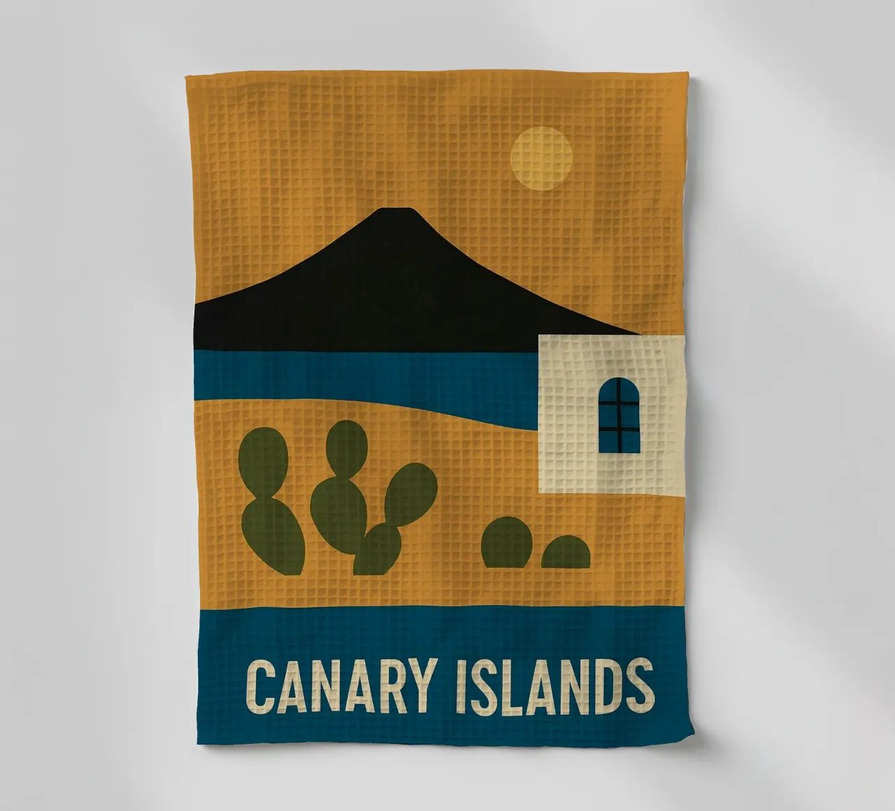 Isole Canarie - Fuga vulcanica in un poster di design canovaccio da cucina da JETLAG | affiches voyage