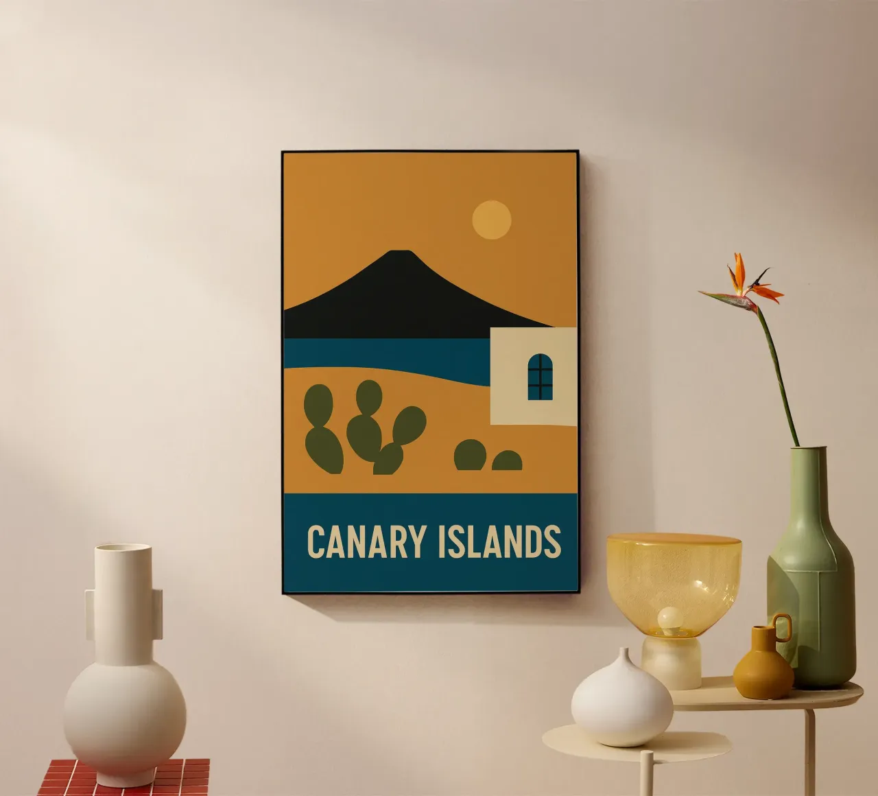 Isole Canarie - Fuga vulcanica in un poster di design plexiglass da JETLAG | affiches voyage