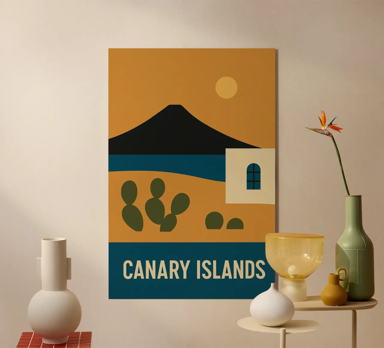 Isole Canarie - Fuga vulcanica in un poster di design plexiglass da JETLAG | affiches voyage