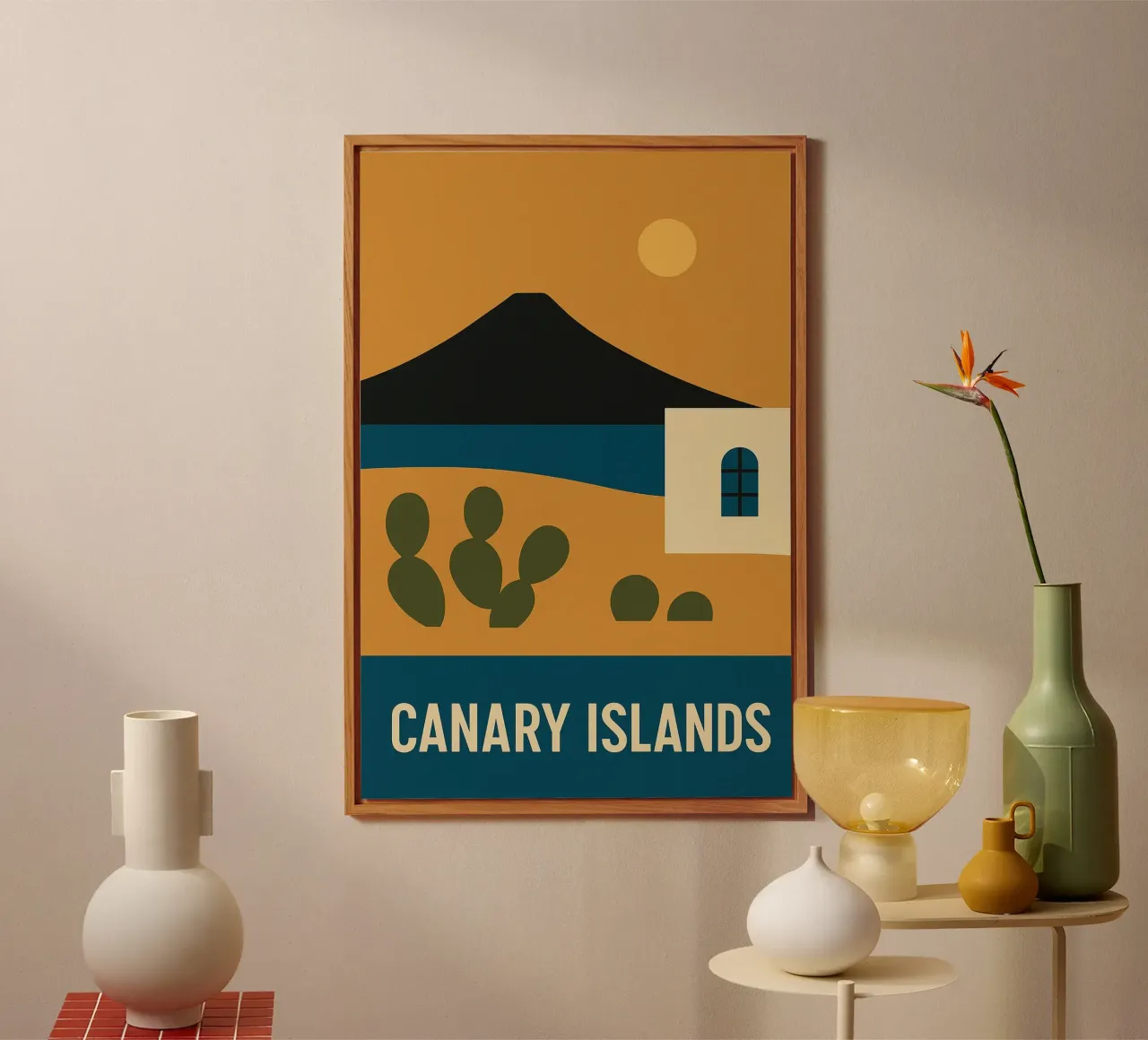 Isole Canarie - Fuga vulcanica in un poster di design alluminio dibond da JETLAG | affiches voyage