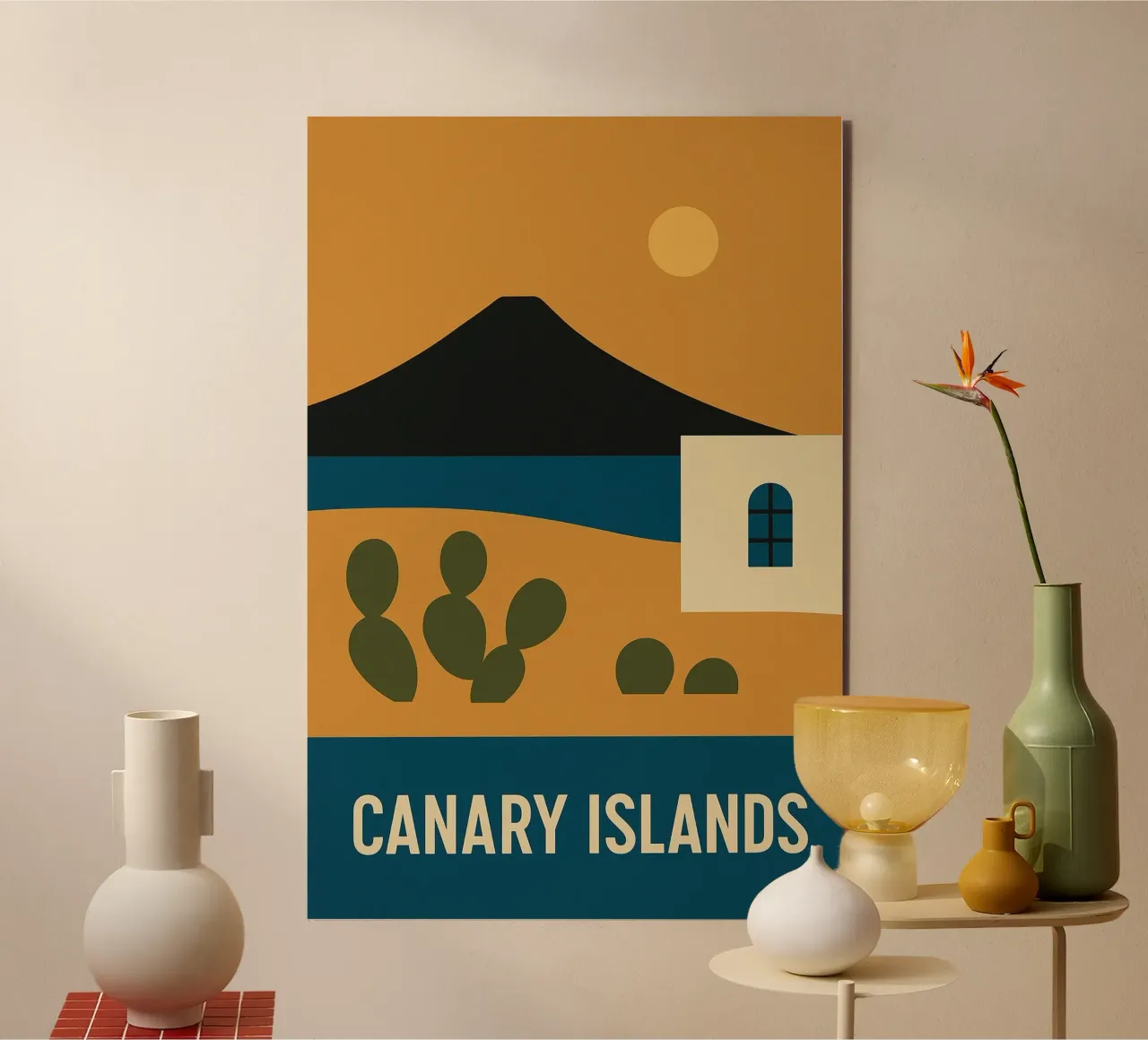 Isole Canarie - Fuga vulcanica in un poster di design alluminio dibond da JETLAG | affiches voyage