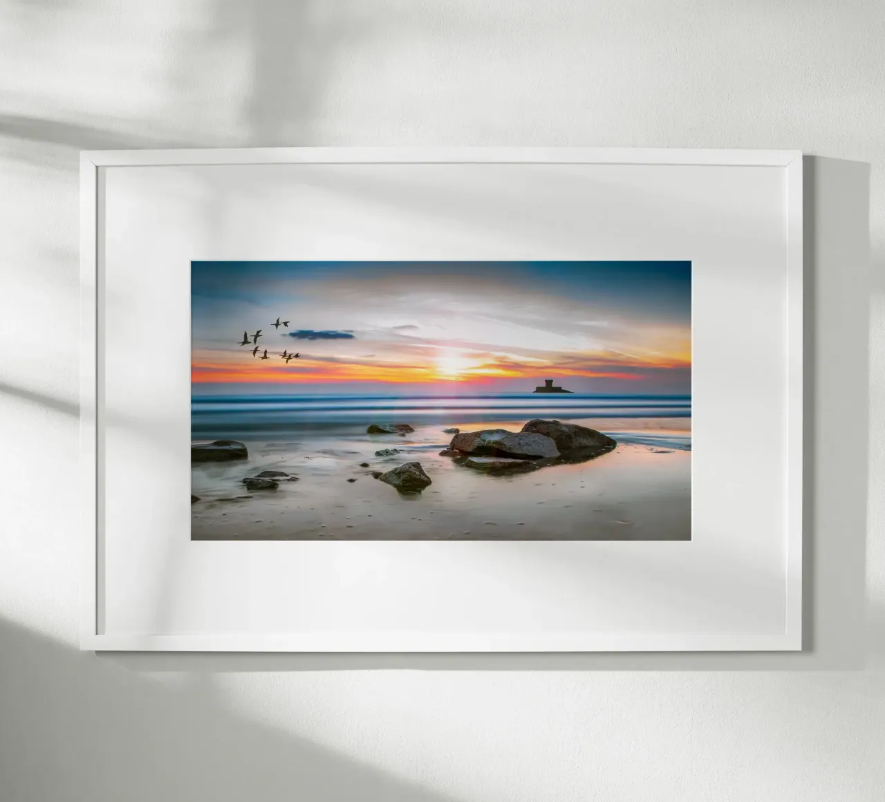 Alba sulla Torre La Rocco, Jersey poster con telaio in alluminio da PhotoVibe Decor