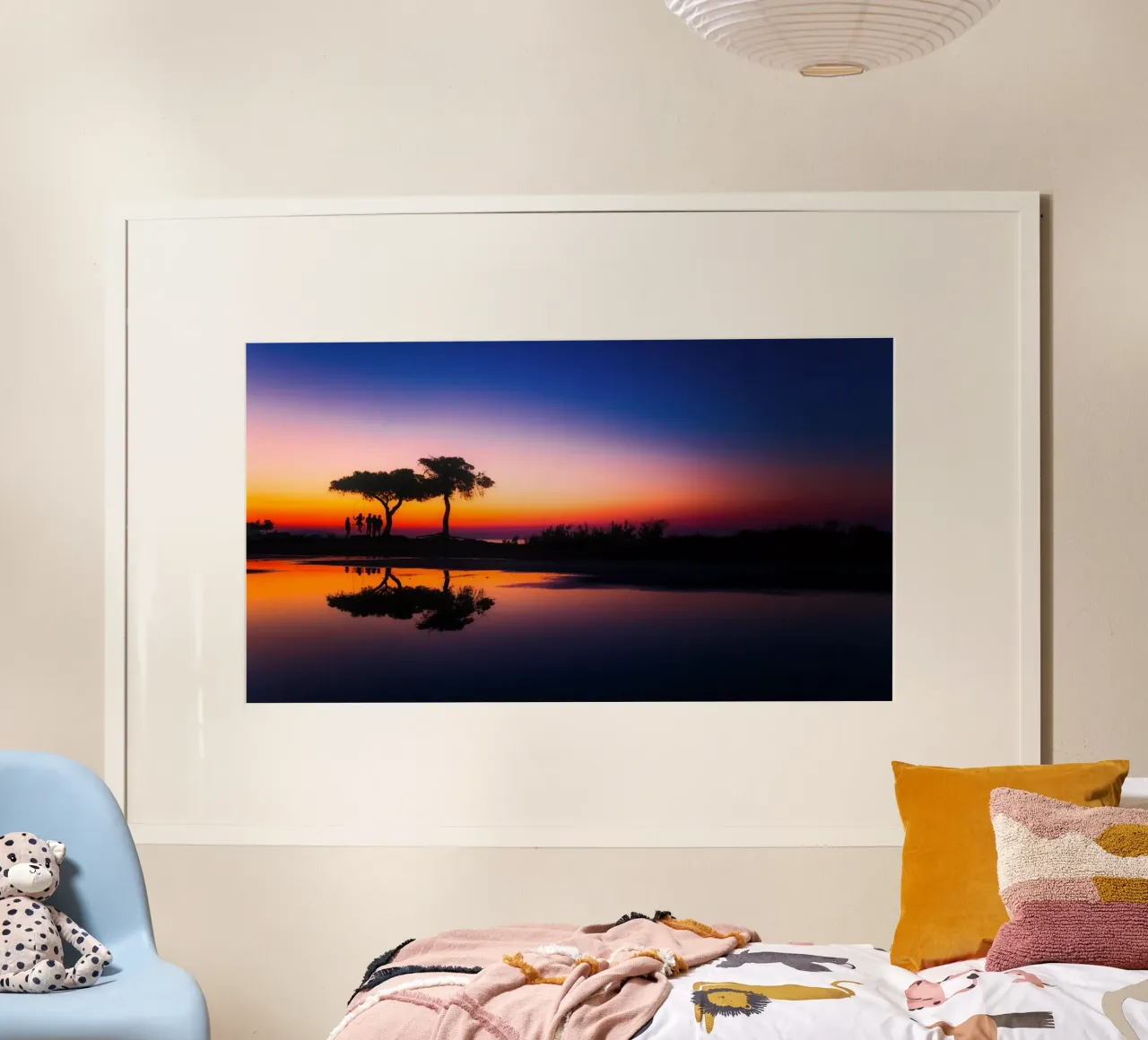 Riflessioni sull'altalena al tramonto poster da PhotoVibe Decor