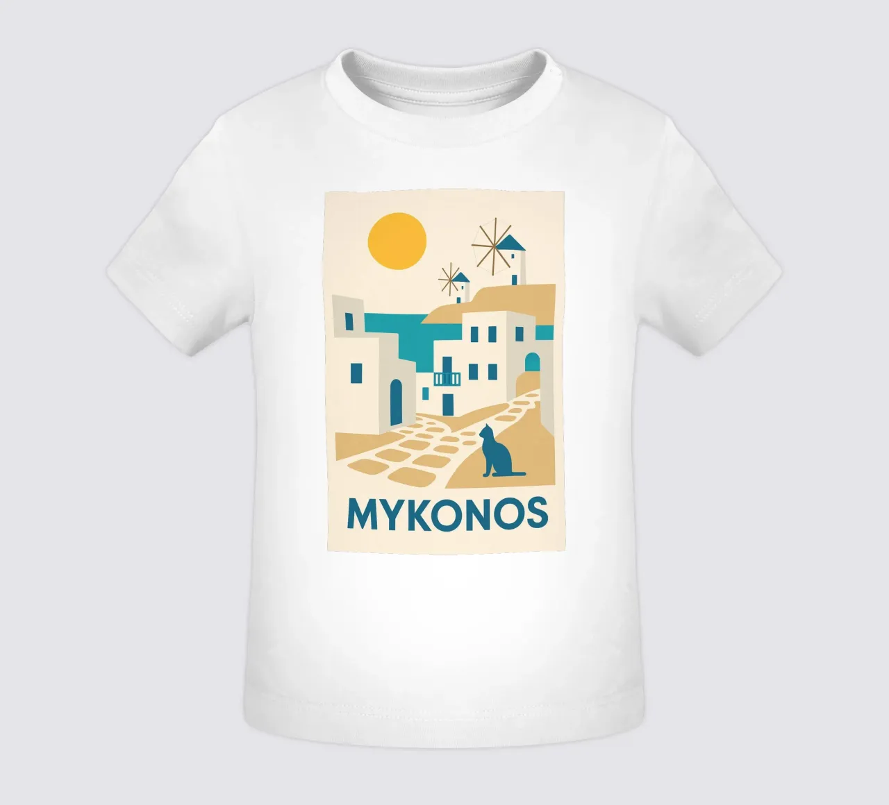 Sonniger Ausflug nach Mykonos Baby T-Shirt von JETLAG | affiches voyage