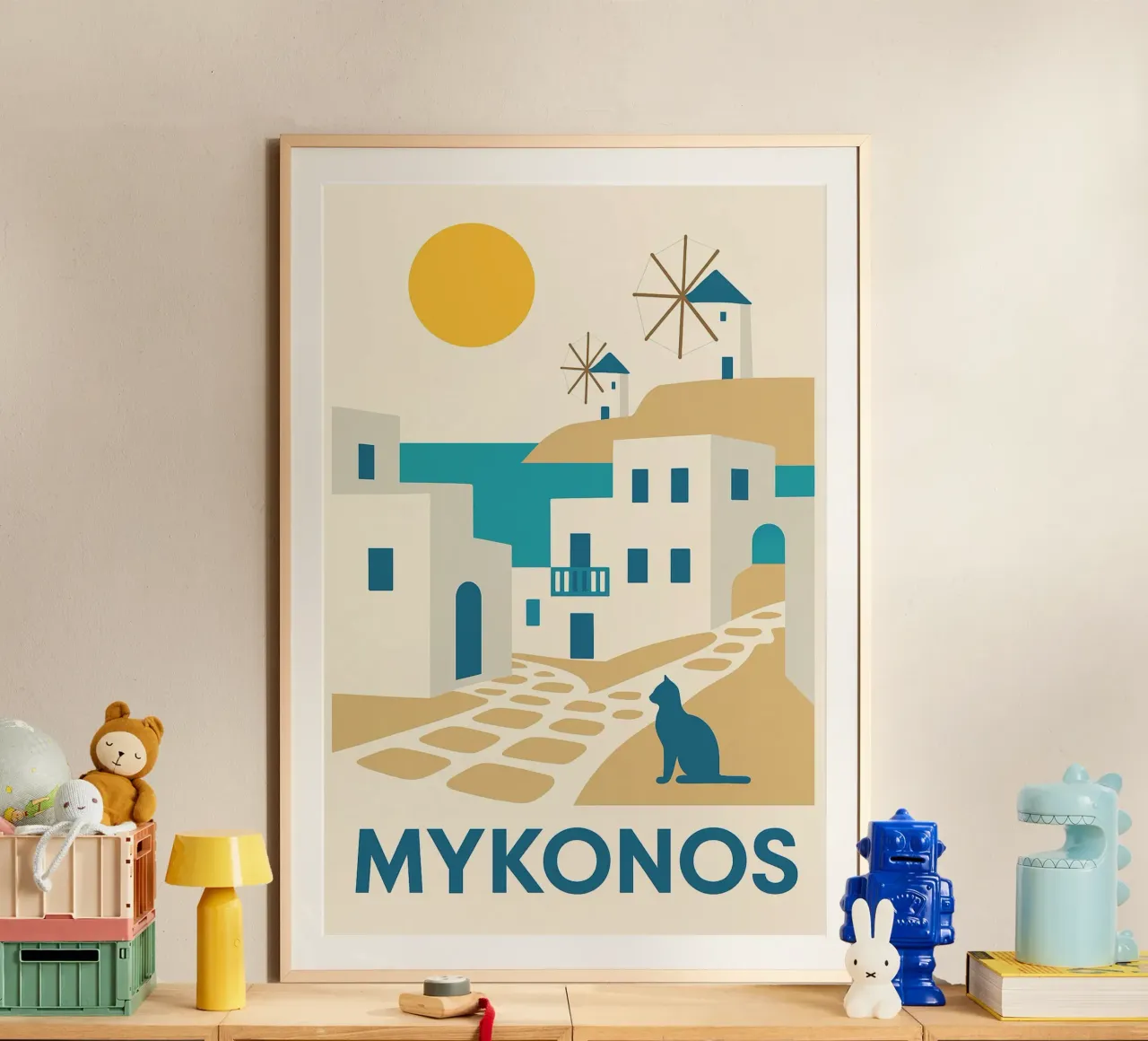 Una fuga di sole a Mykonos poster da JETLAG | affiches voyage